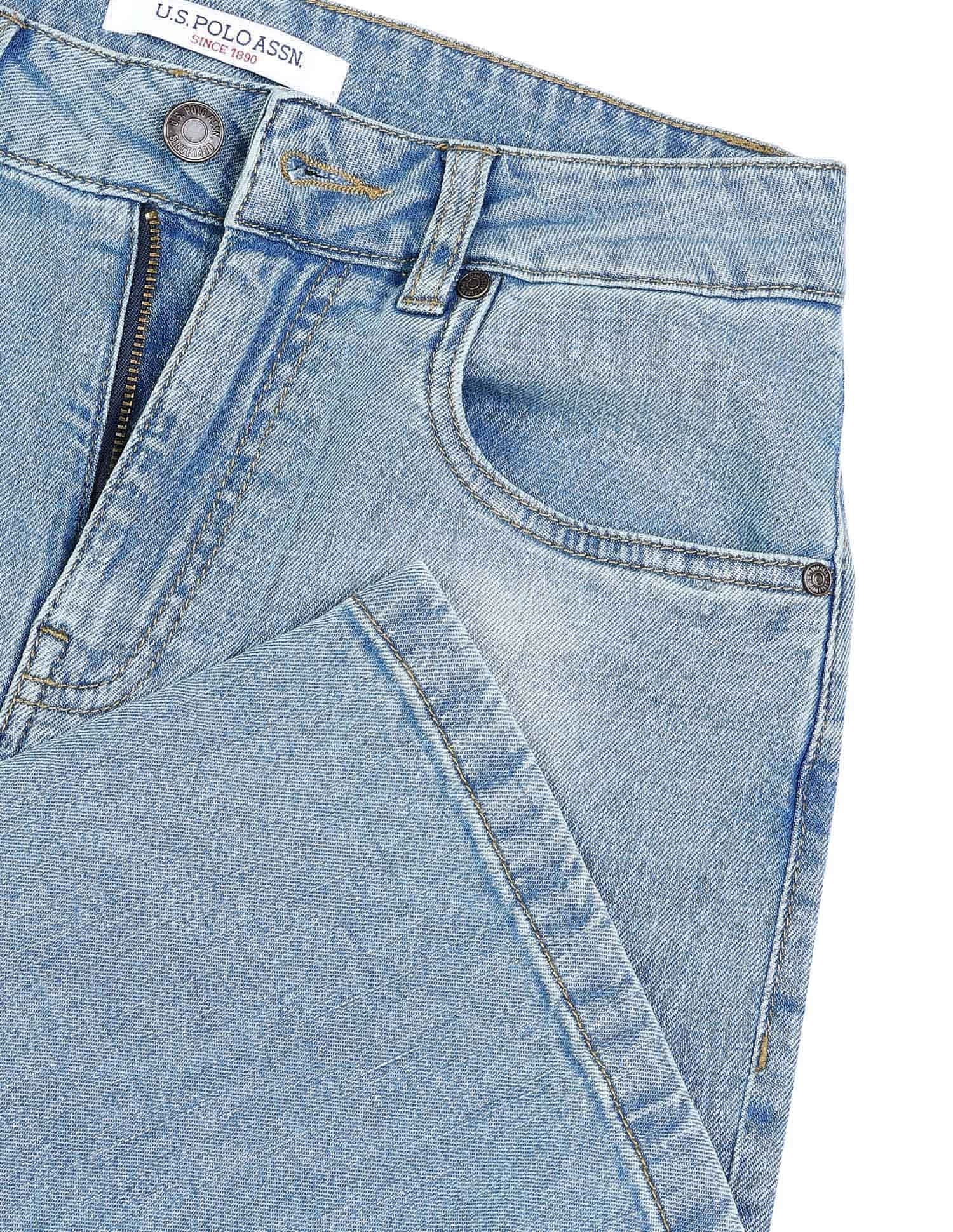 High Rise Straight Fit Jeans Blue - U.S. POLO ASSN. | Large