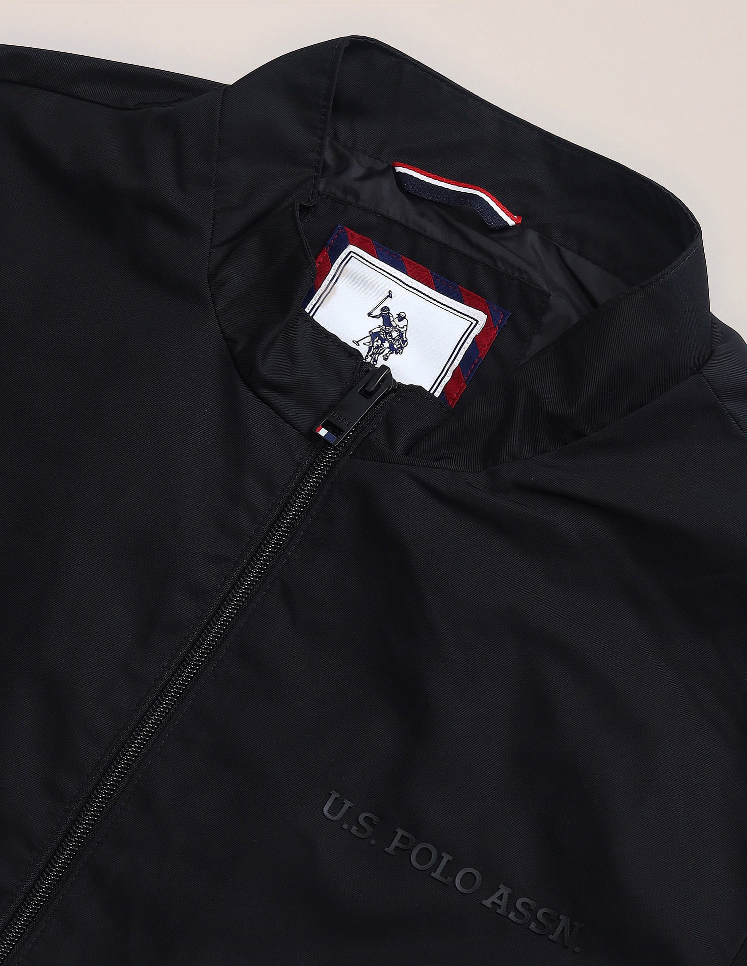 Regular Fit Solid Casual Jacket Black - U.S. POLO ASSN. | Large