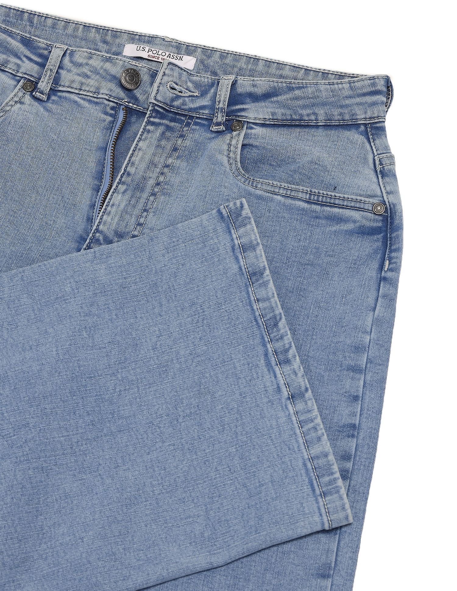 Wideleg High Rise Jeans Blue - U.S. Polo Assn. India | Large