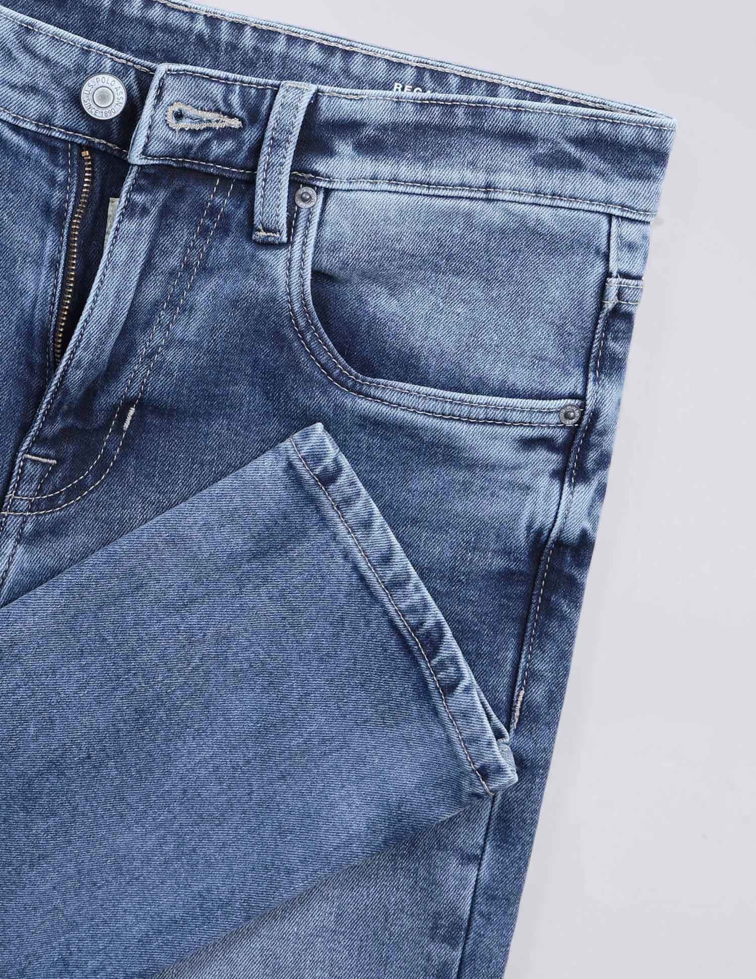 Regallo Skinny Fit Blue Jeans Light Wash - U.S. Polo Assn. India | Large