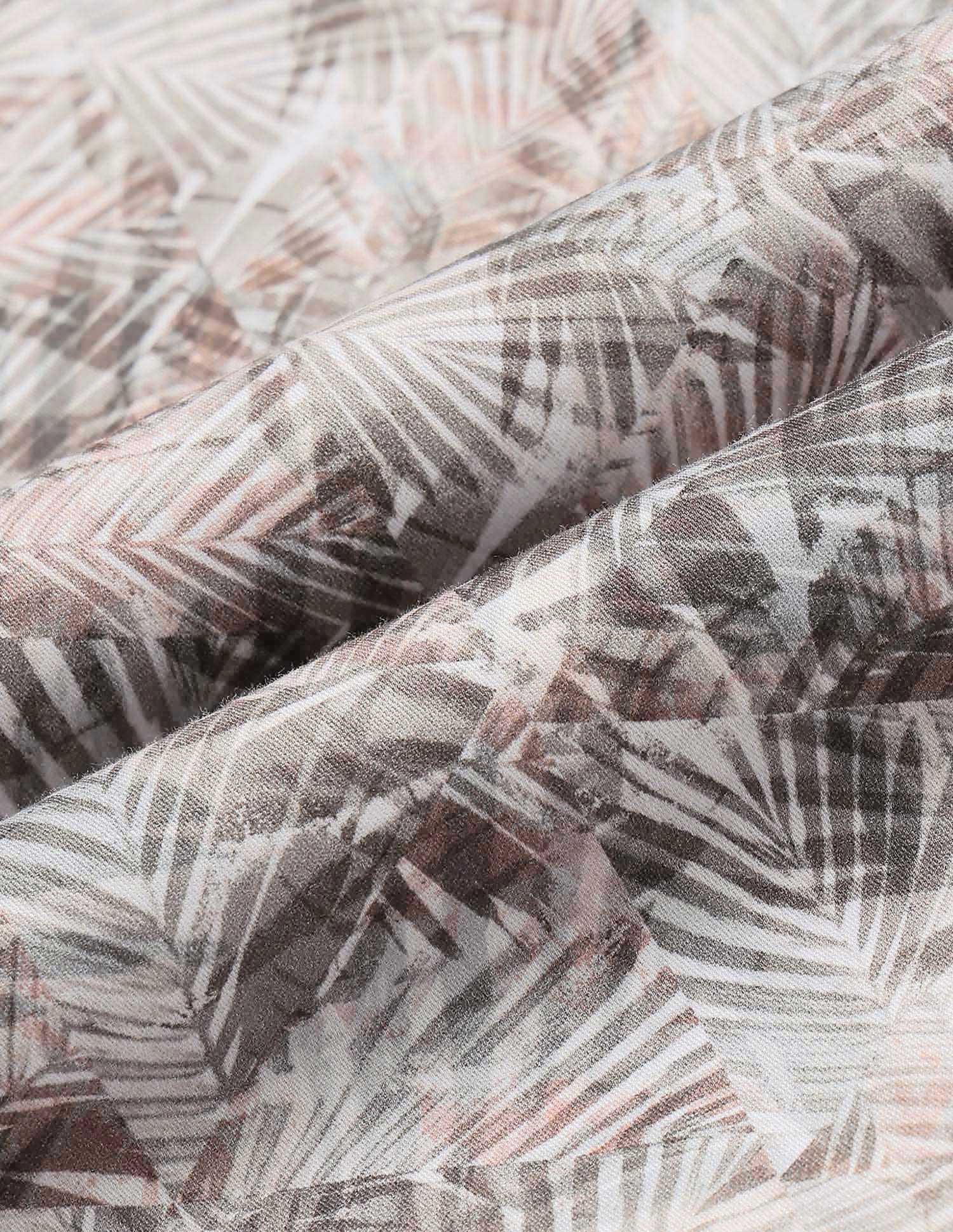 Tropical Printed Satin Shirt Green - U.S. POLO ASSN. | Large