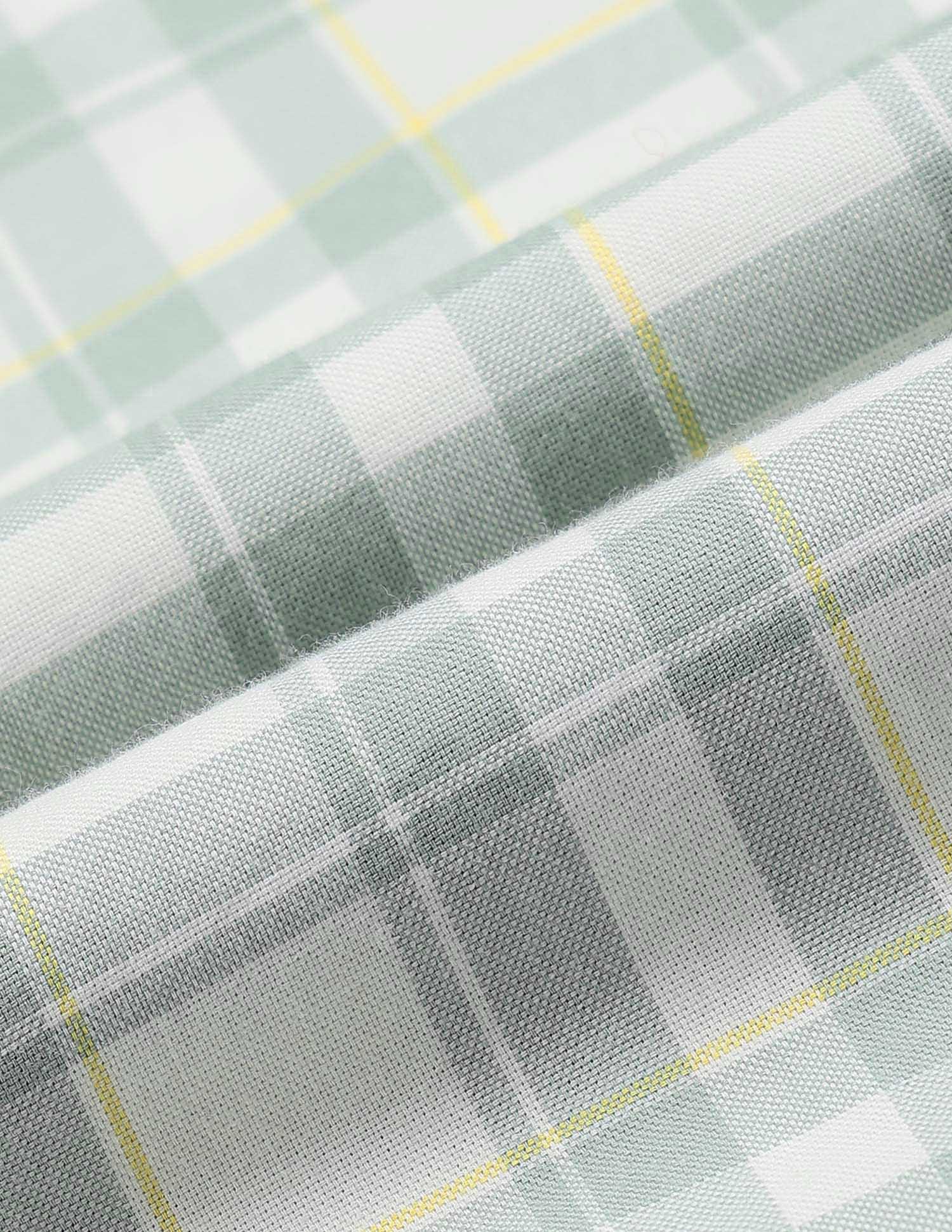 Grid Tattersall Checked Tailored Fit Shirt Light Green - U.S. POLO ASSN. | Large