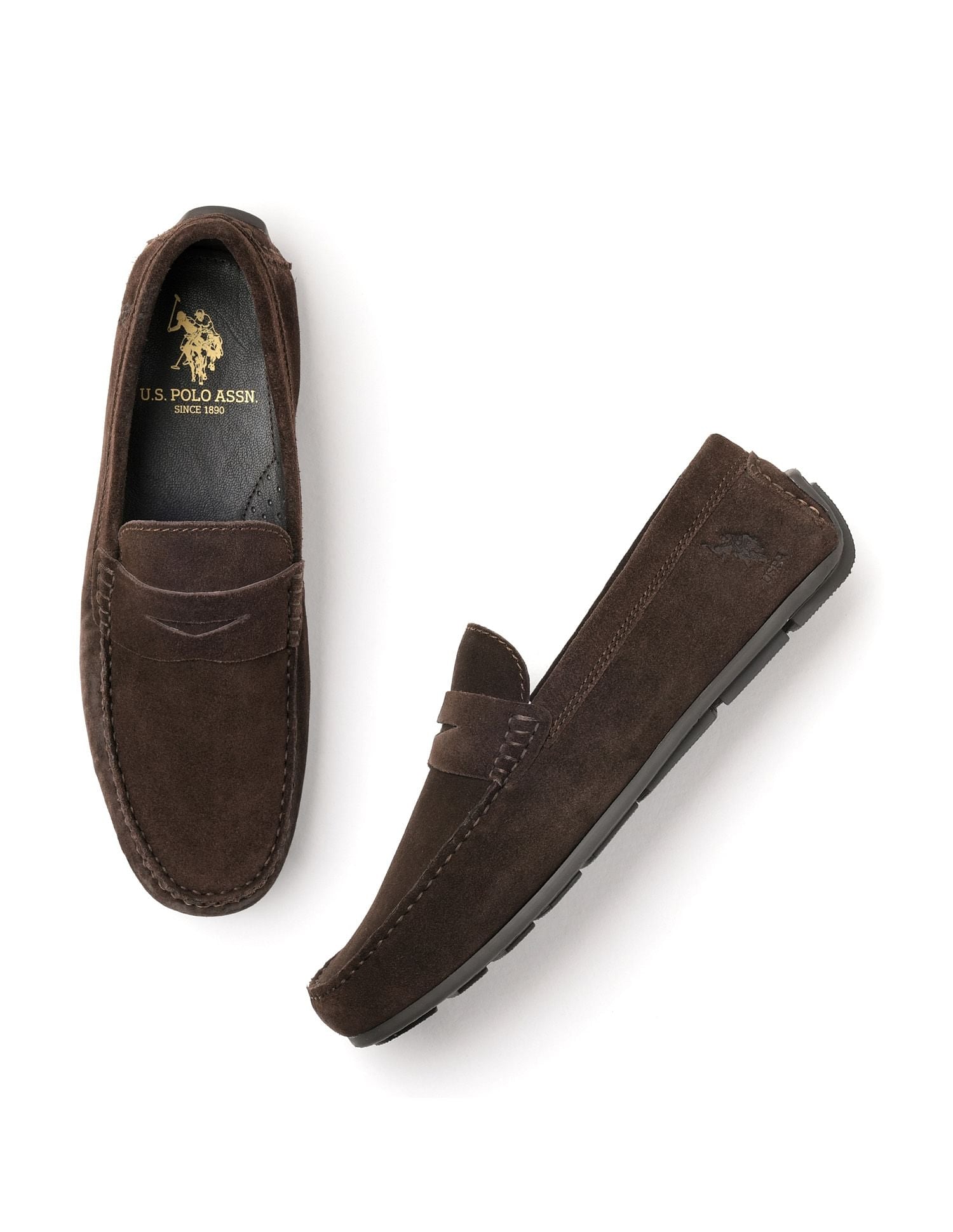 Men Terini Leather Slip-On Shoes Dark Brown - U.S. POLO ASSN. | Large