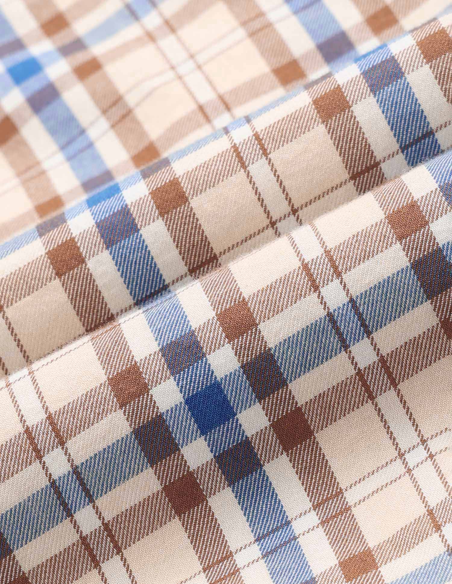 Tartan Checked Pure Cotton Shirt Light Orange - U.S. Polo Assn. India | Large