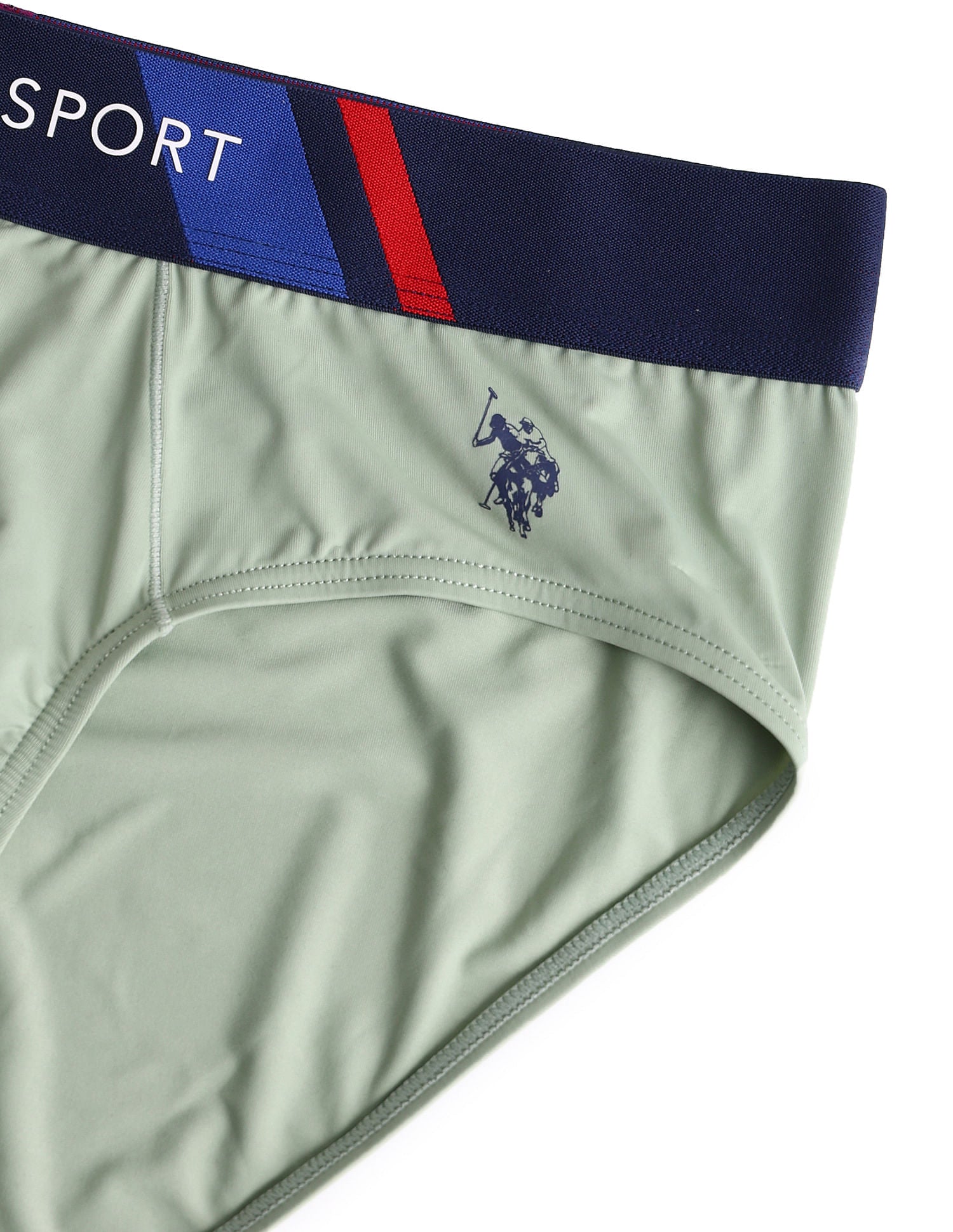 Micro Fibre Sports High Stretch Brief Pastel Green - U.S. POLO ASSN. | Large