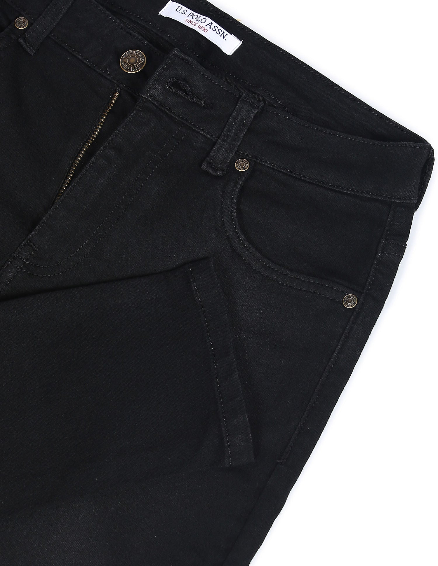 Mid Rise Skinny Fit Jeans Black - U.S. POLO ASSN. | Large