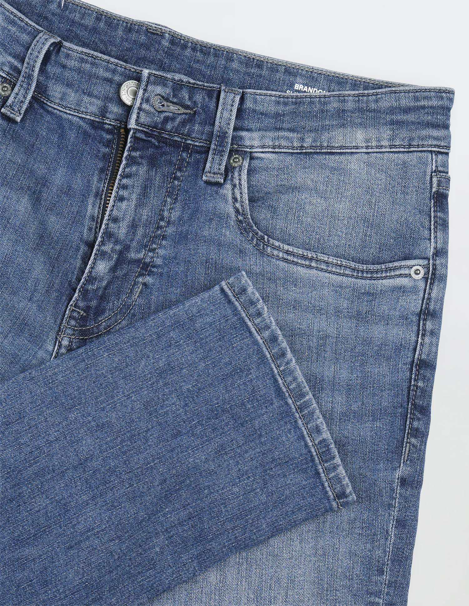 Brandon Slim-Tapered Fit Blue Jeans Mid Blue - U.S. Polo Assn. India | Large