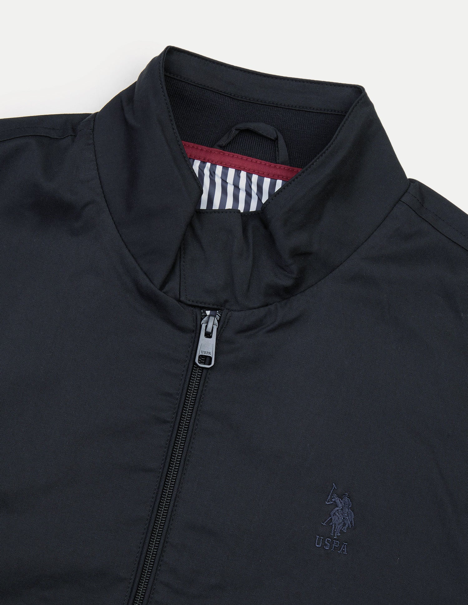 Solid Regular Fit Jacket Navy - U.S. Polo Assn. India | Large