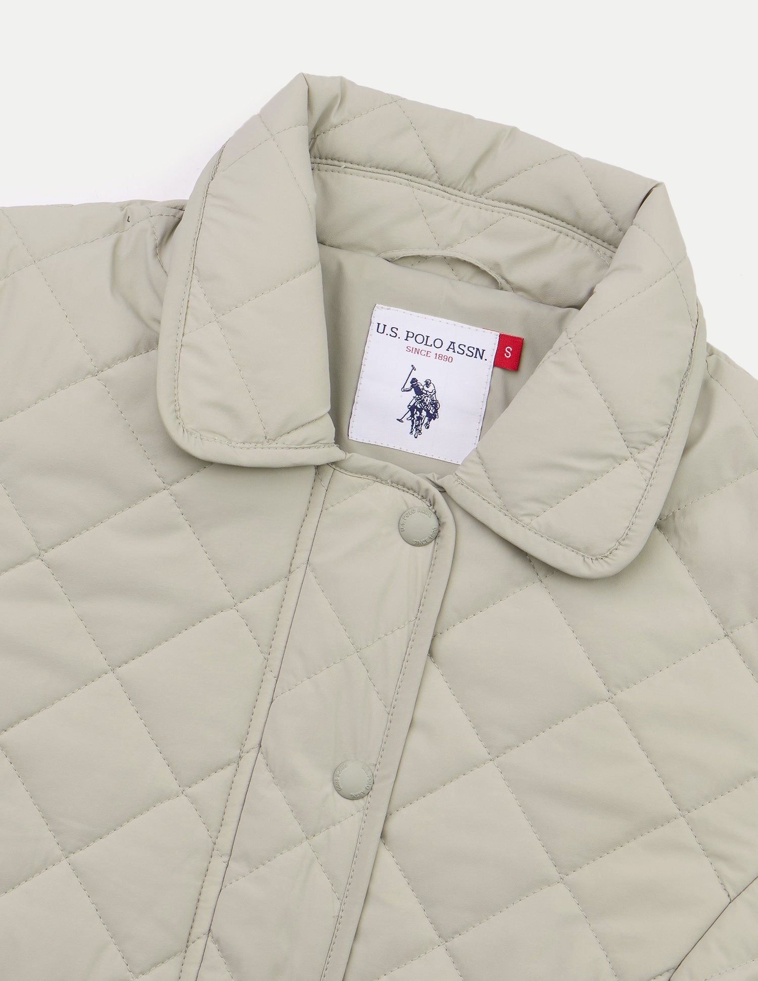 Solid Regular Fit Quilted Jacket Grey - U.S. Polo Assn. India | Large