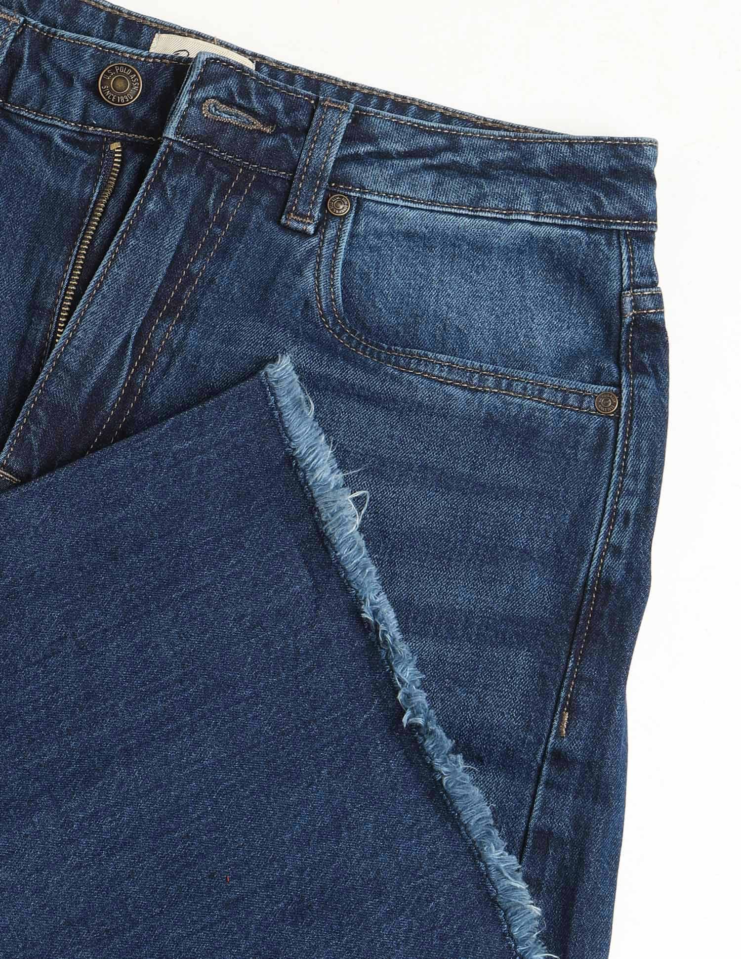 High Rise Flared Fit Jeans Blue - U.S. Polo Assn. India | Large