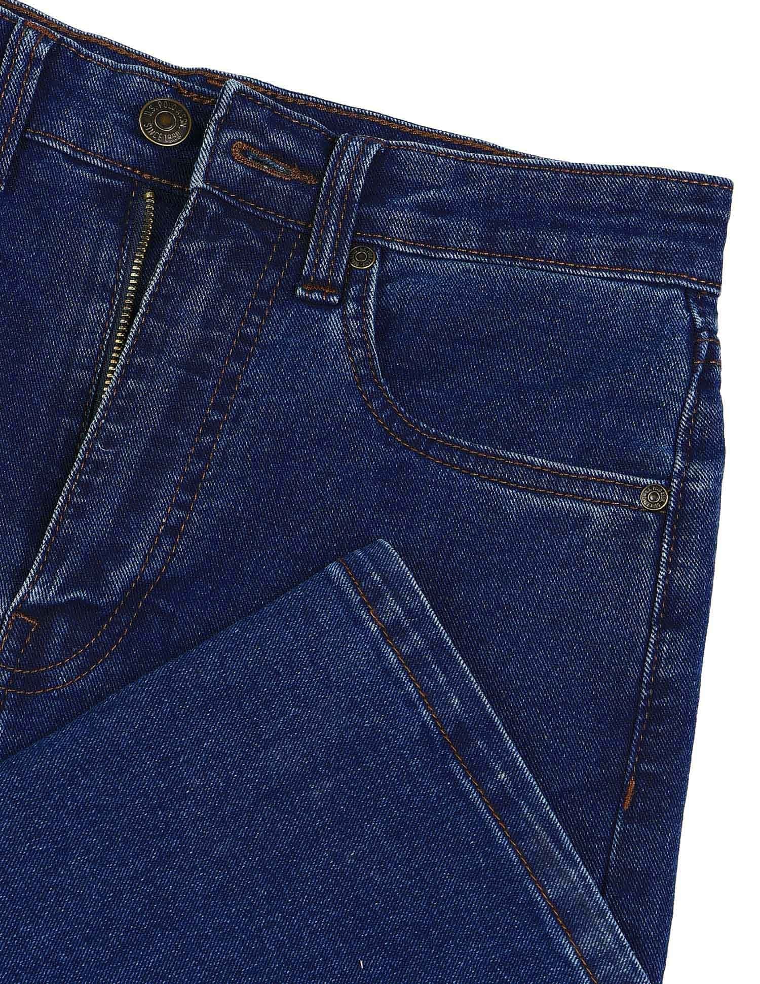 Ultra-High Rise Bootcut Jeans Dark Blue - U.S. POLO ASSN. | Large
