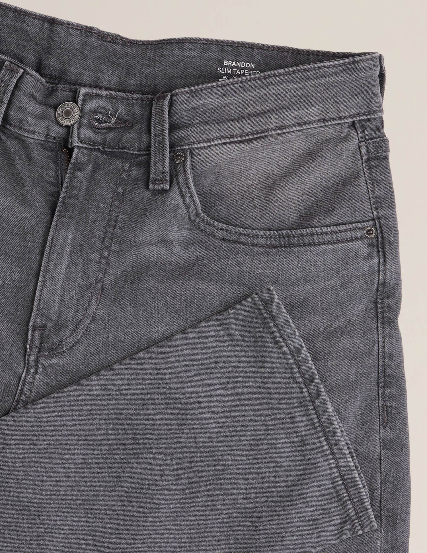 Brandon Slim-Tapered Fit Grey Jeans Grey - U.S. Polo Assn. India | Large