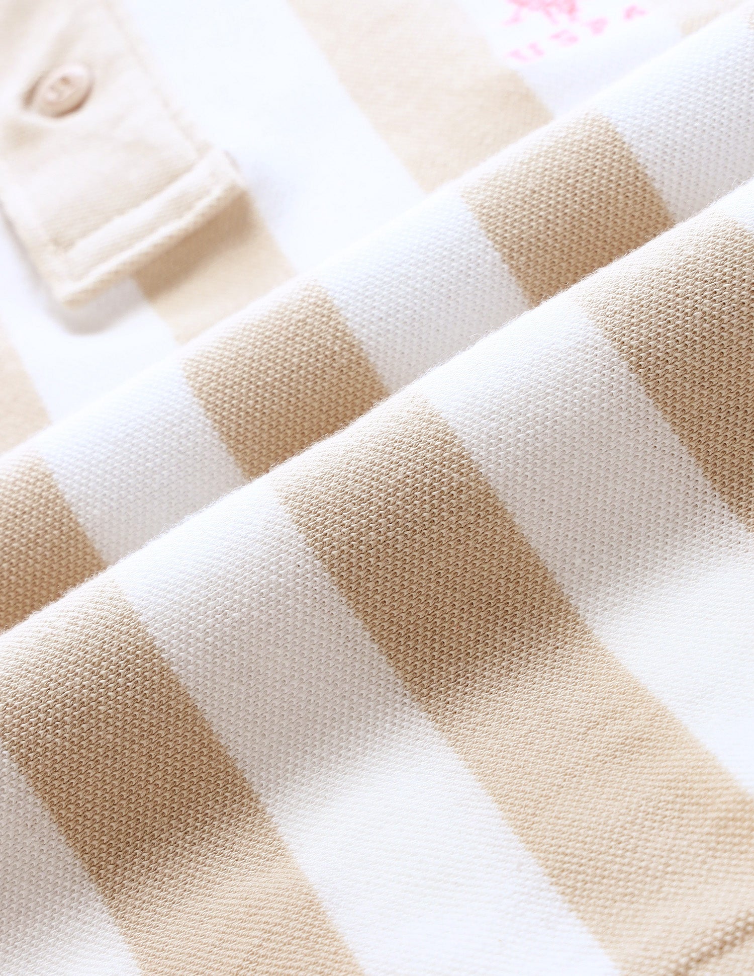 Boys Vertical Striped Regular Fit Polo Shirts Nude - U.S. POLO ASSN. | Large