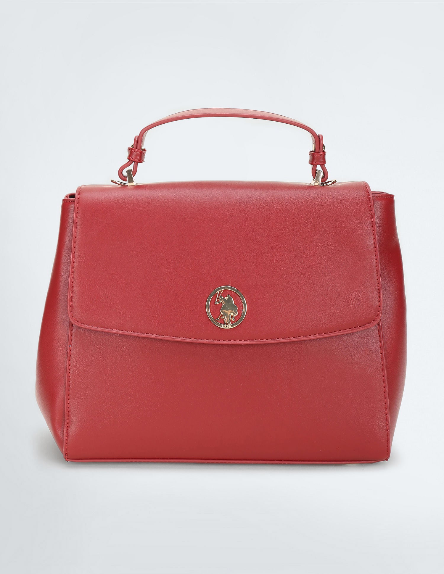 Solid Structured Sling Bag Red - U.S. POLO ASSN. | Large