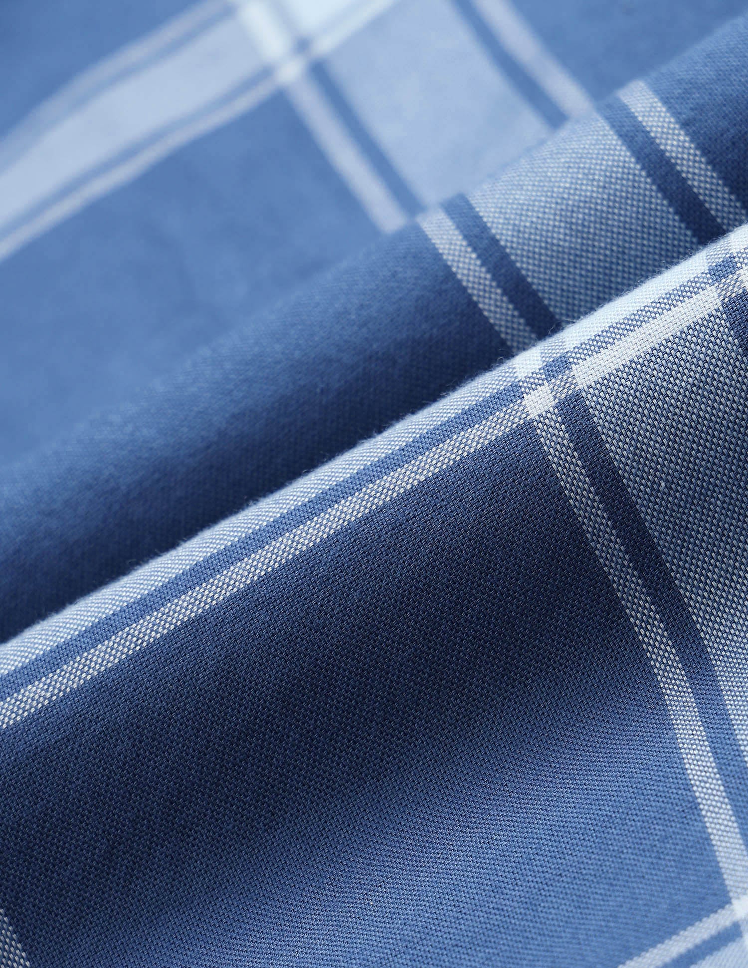 Grid Tattersall Checked Pure Cotton Shirt Blue - U.S. Polo Assn. India | Large