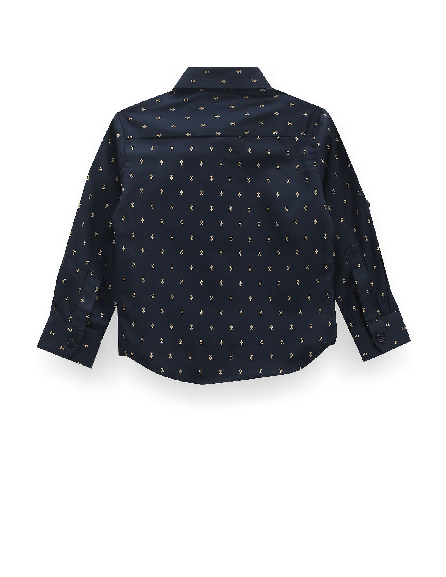 Boys Geometric Print Cotton Shirt Navy - U.S. Polo Assn. India | Large
