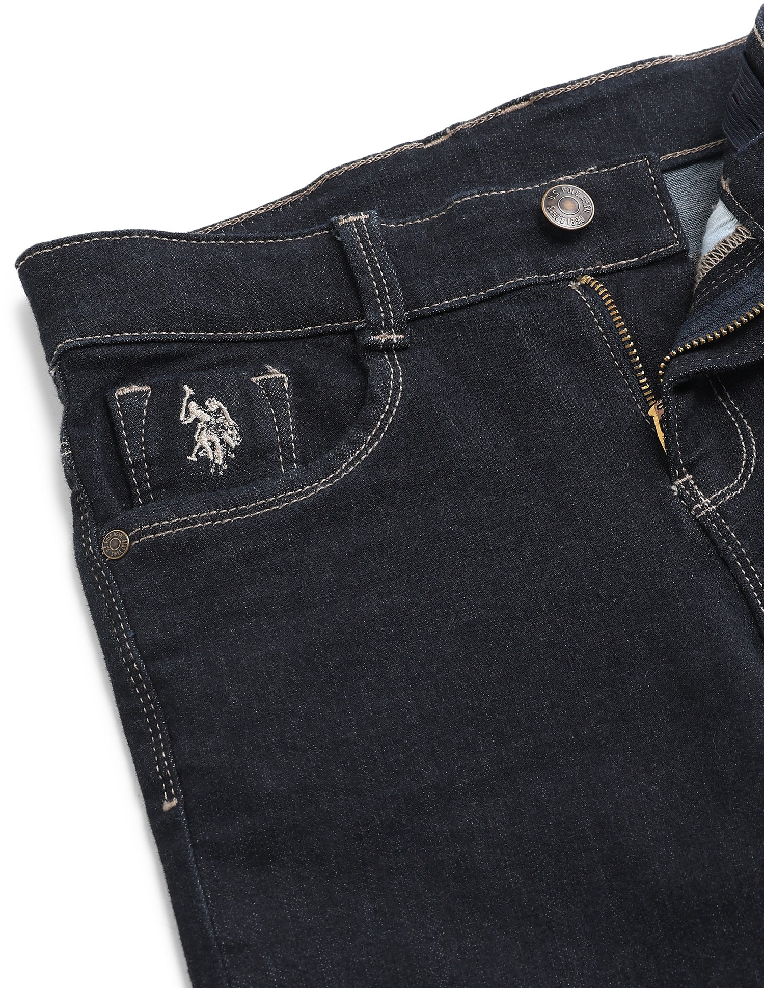 Regular fit Solid Jeans Dark Blue - U.S. POLO ASSN. | Large