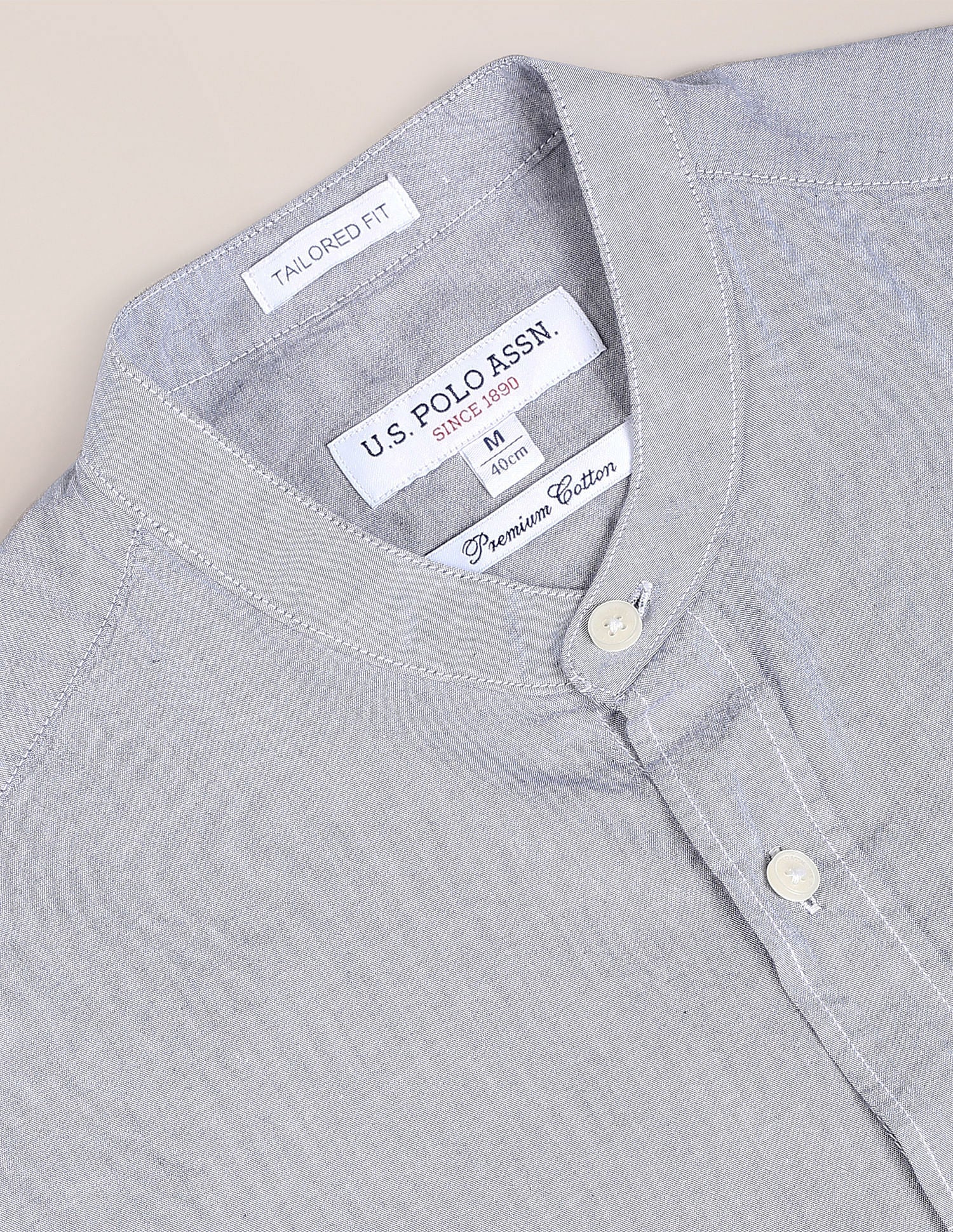 Signature Engineered Stripe Cotton Shirt White - U.S. Polo Assn. India | Large