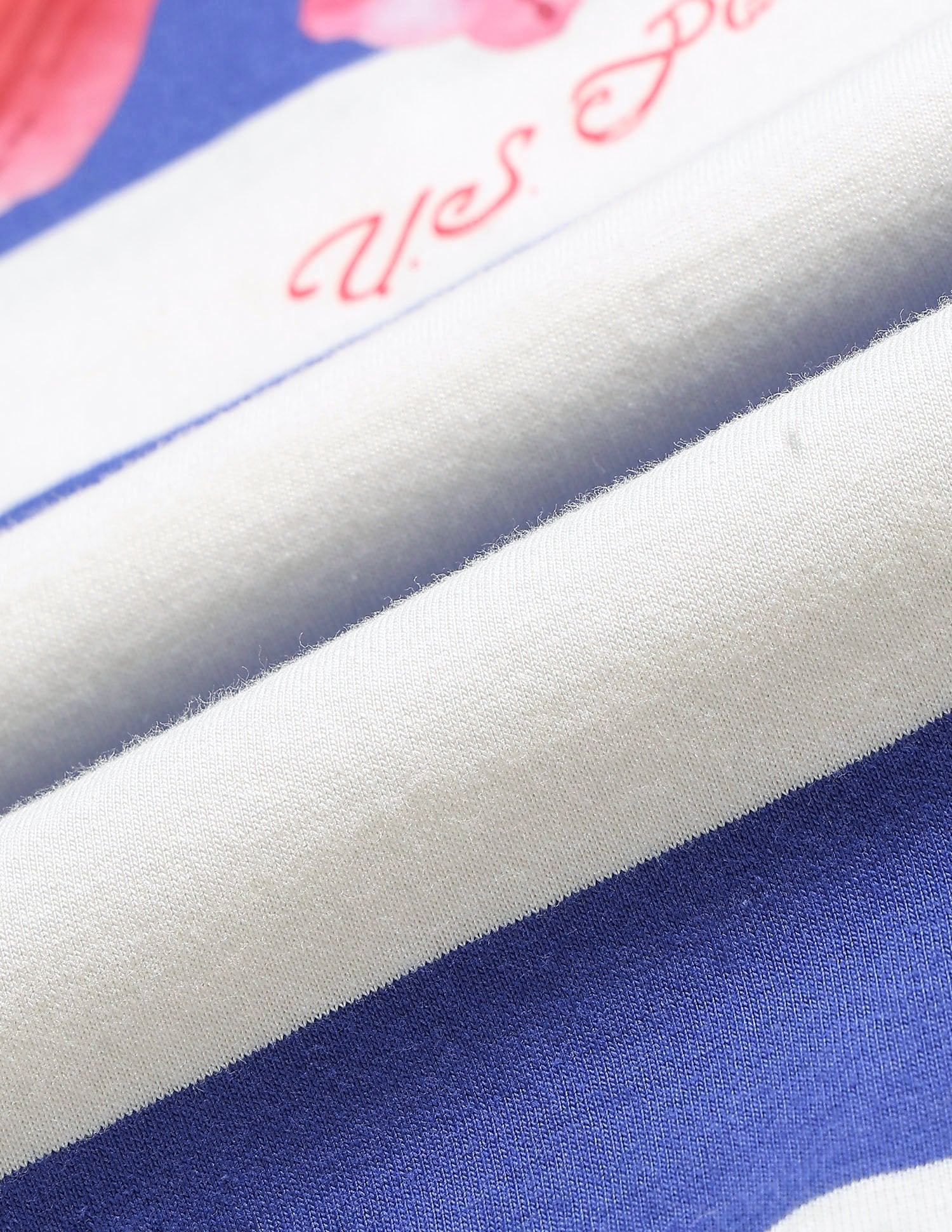 Horizontal Striped Relaxed Fit T-Shirt Blue - U.S. Polo Assn. India | Large