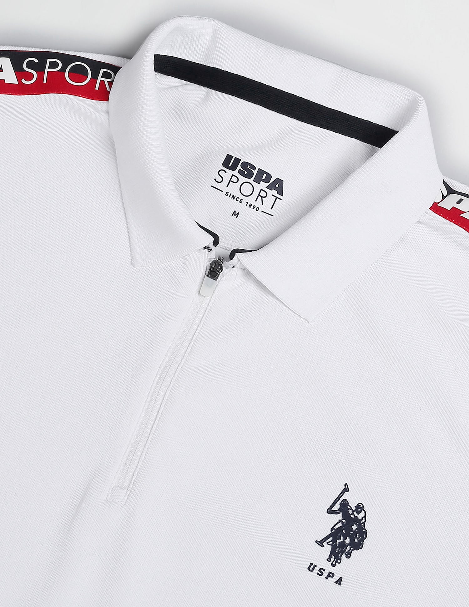 Solid Slim Fit Polo Shirt White - U.S. Polo Assn. India | Large