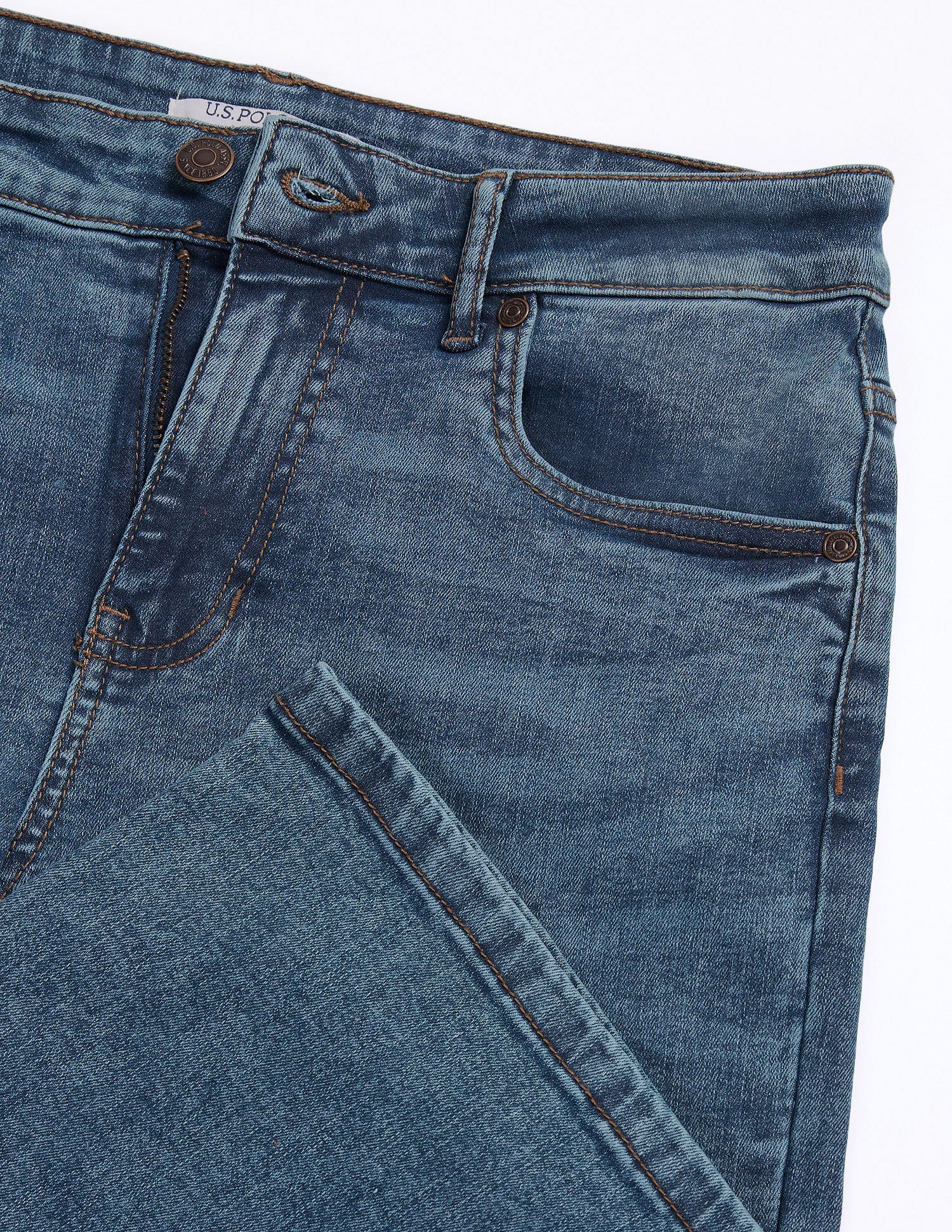 Mid Rise Skinny Bootcut Jeans Blue - U.S. Polo Assn. India | Large