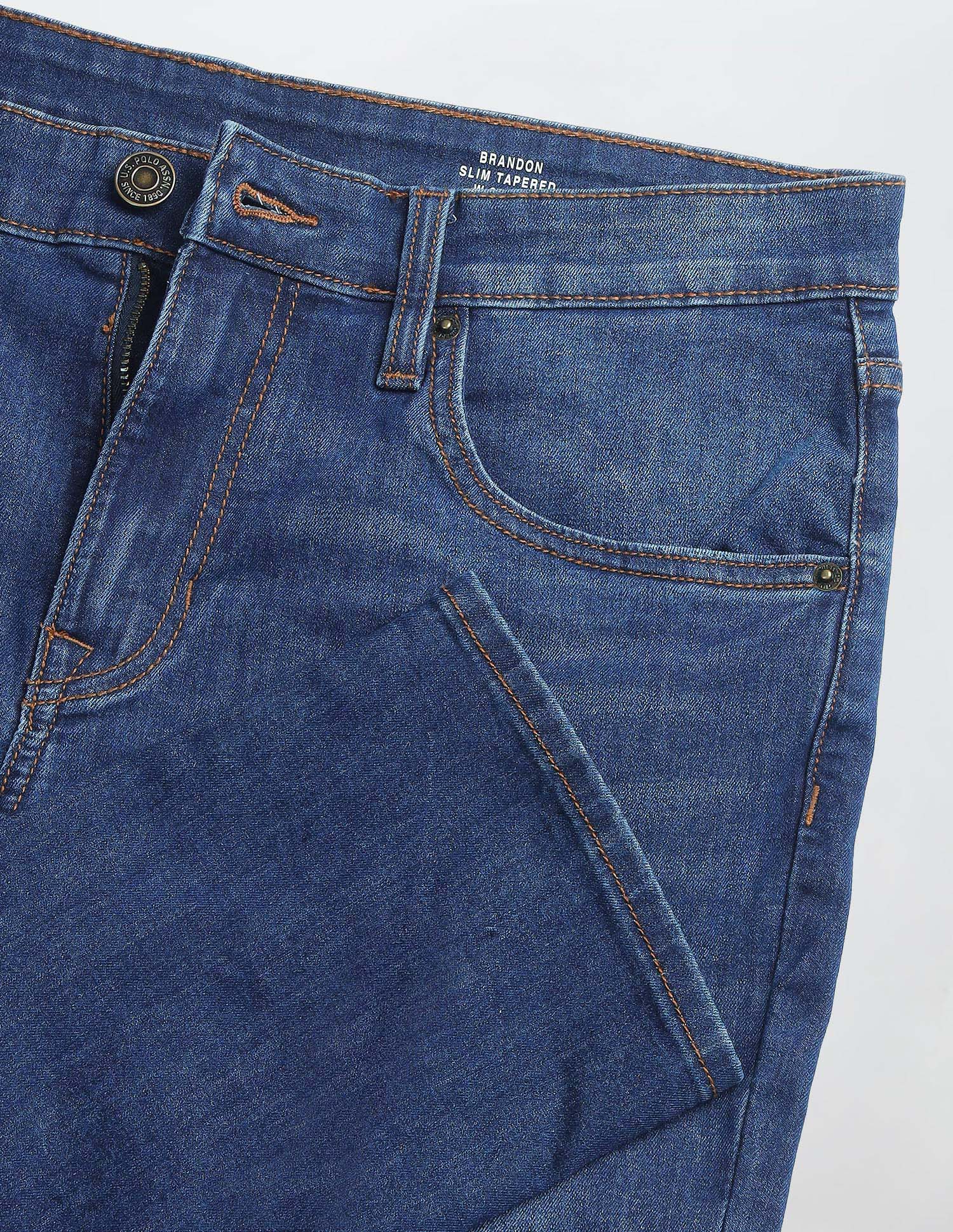 Brandon Slim-Tapered Fit Blue Jeans Indigo - U.S. Polo Assn. India | Large