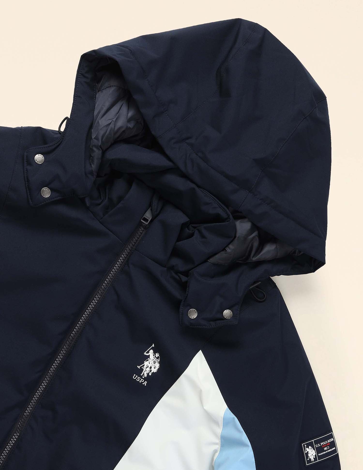 High Neck Regular Fit Jacket Navy - U.S. Polo Assn. India | Large