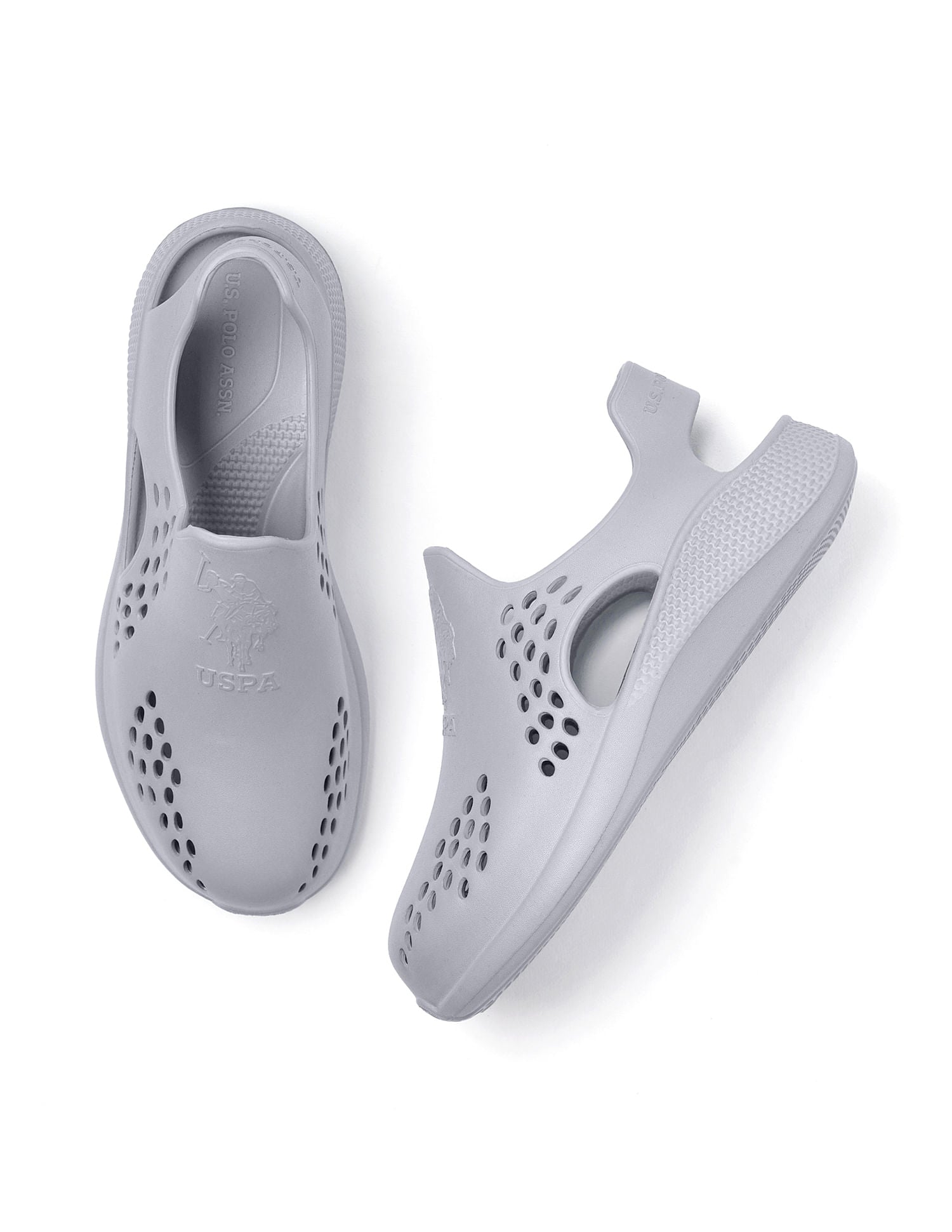 Men Noan Dk. Grey Foam Walk Clogs Grey - U.S. Polo Assn. India | Large