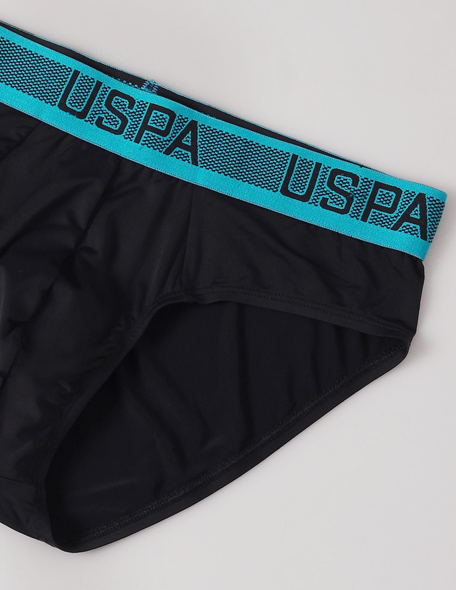 Nylon Spandex Solid I708 Active Briefs - Pack Of 1 Black - U.S. POLO ASSN. | Large