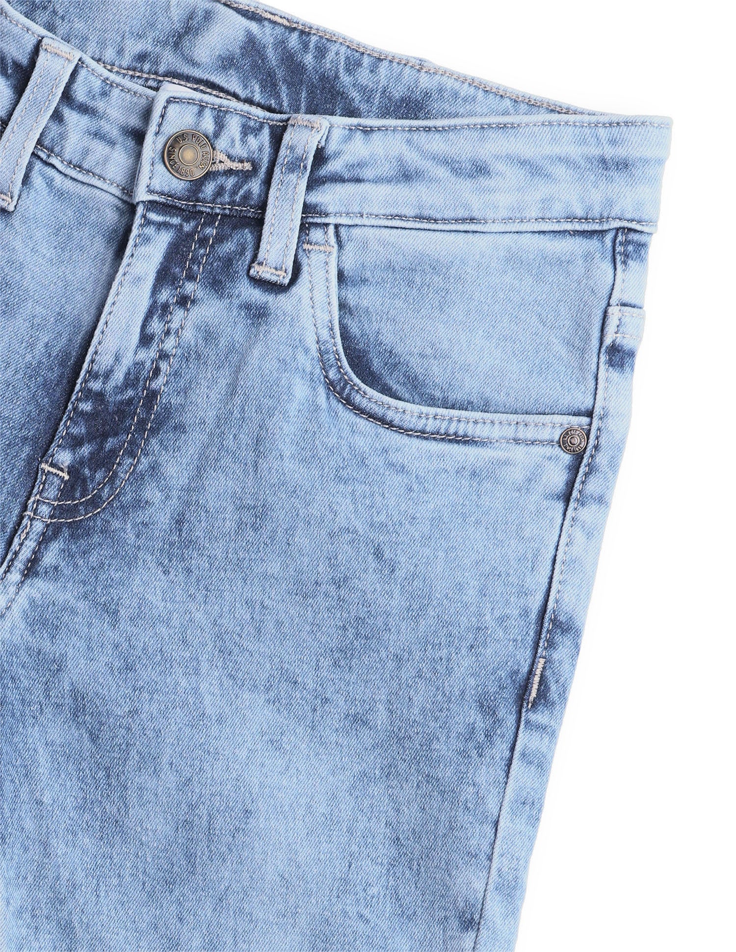 Harold Slim Straight Blue Jeans Light Indigo - U.S. Polo Assn. India | Large