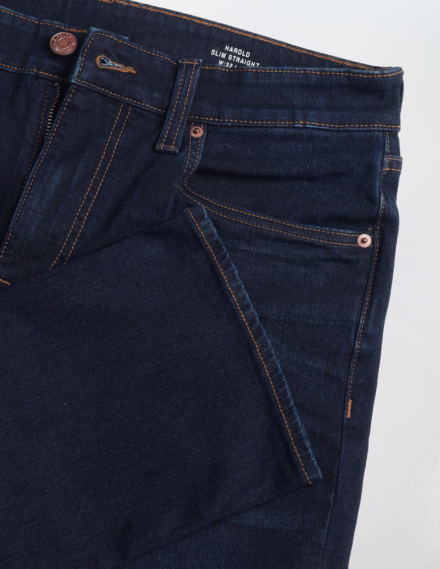 Harold Slim Straight Fit Blue Jeans Dark Indigo - U.S. Polo Assn. India | Large