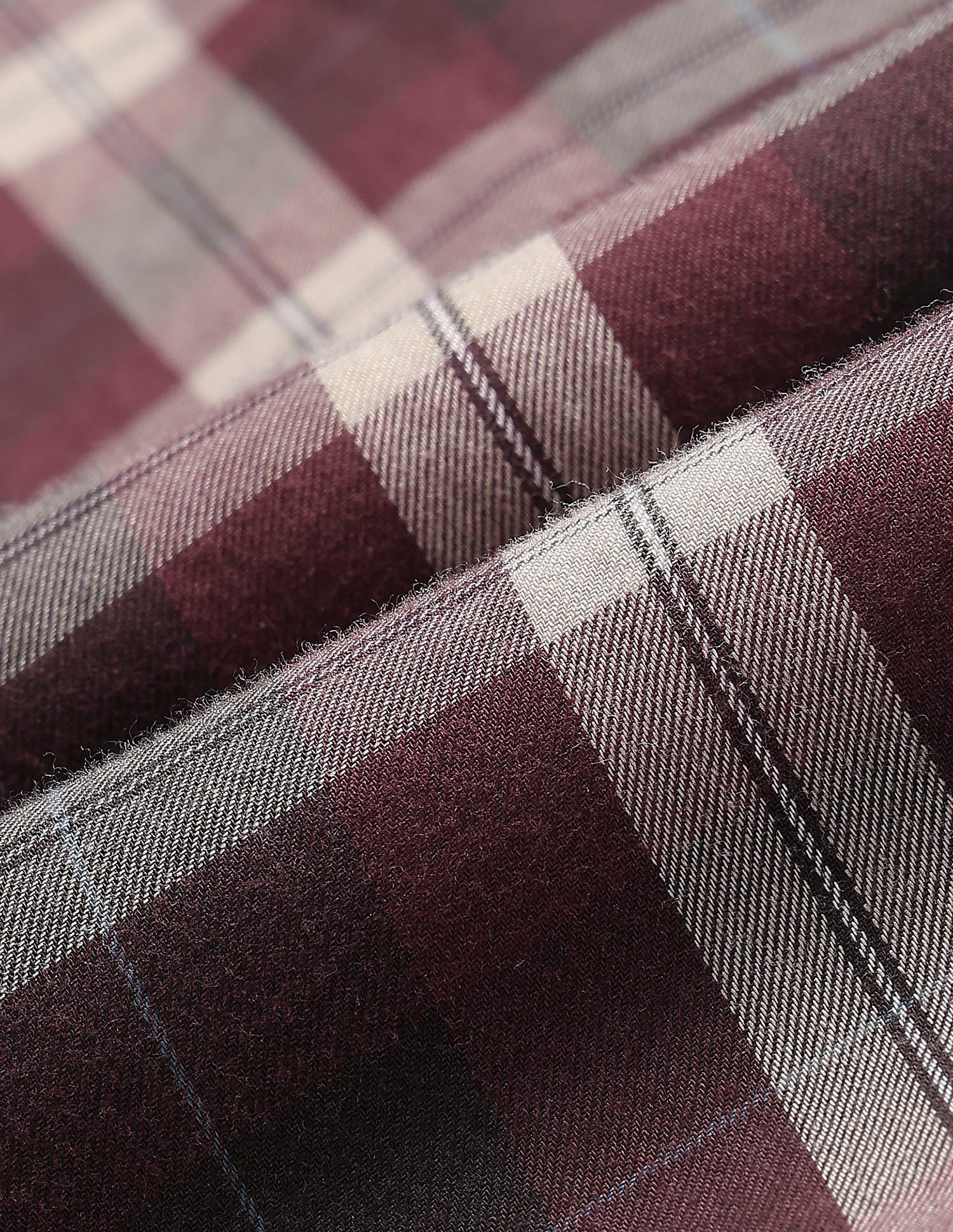 Plaid Checked Tailored Fit Shirt Maroon - U.S. Polo Assn. India | Large