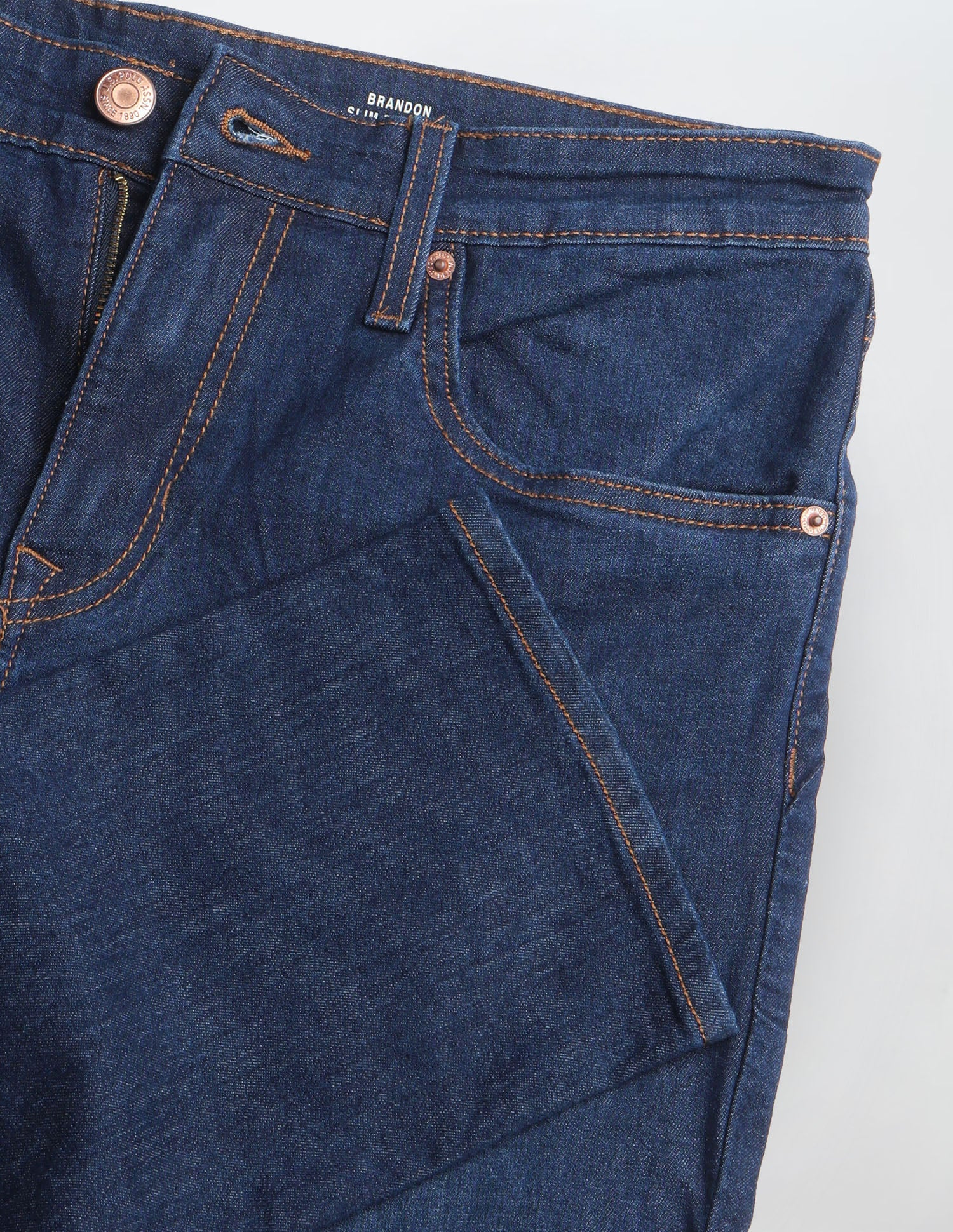 Brandon Slim-Tapered Fit Blue Jeans Dark Indigo - U.S. Polo Assn. India | Large