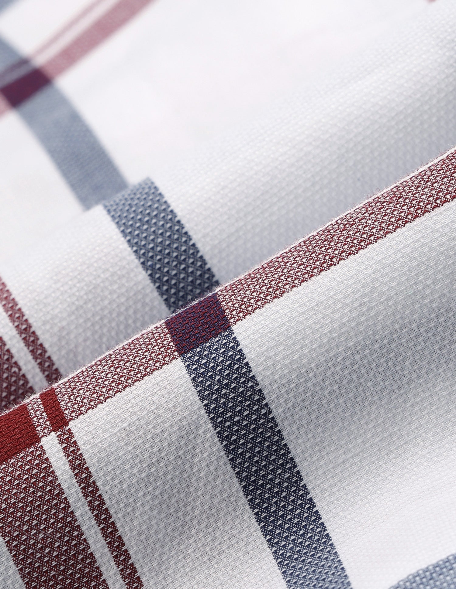 Grid Tattersall Checked Tailored Fit Shirt Red - U.S. Polo Assn. India | Large
