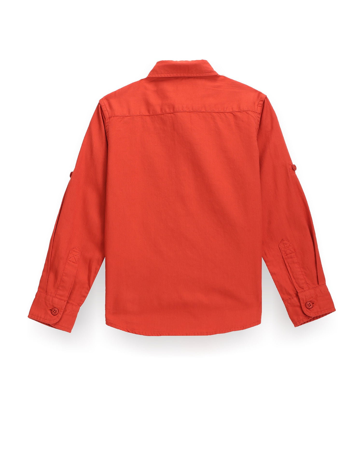 Boys Solid Shirt Dark Orange - U.S. Polo Assn. India | Large