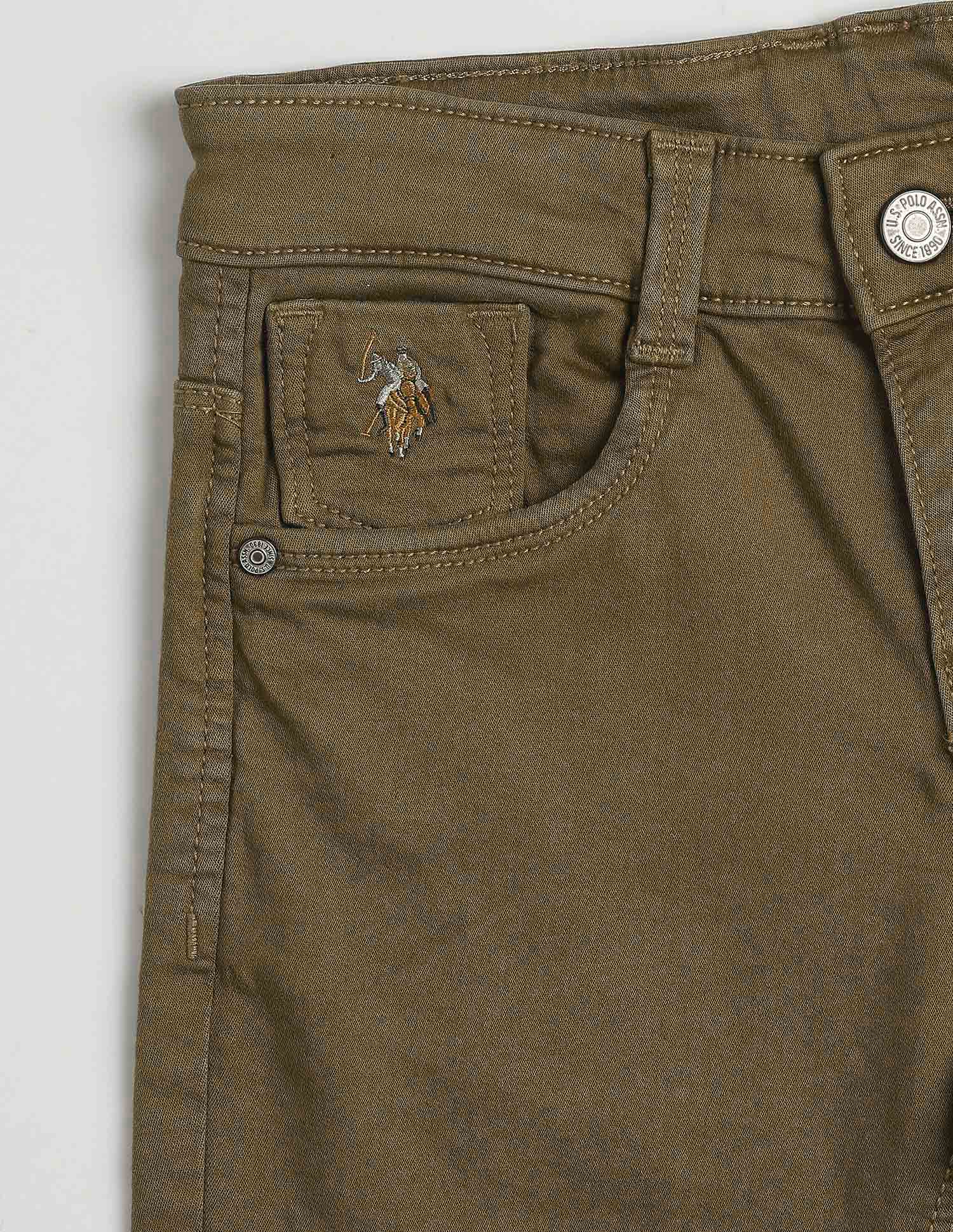 Mid Rise Slim Fit Jeans Khaki - U.S. Polo Assn. India | Large