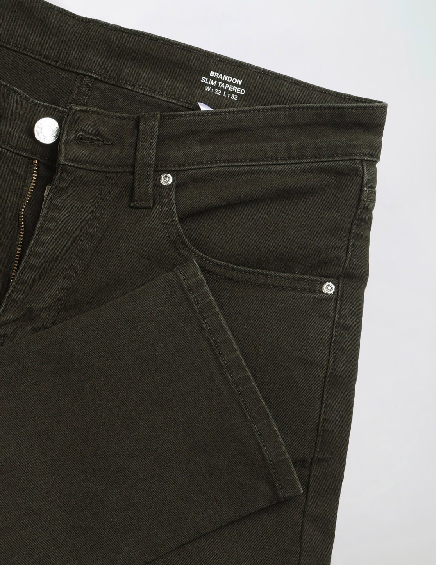 Solid Slim Tapered Fit Jeans Green - U.S. Polo Assn. India | Large