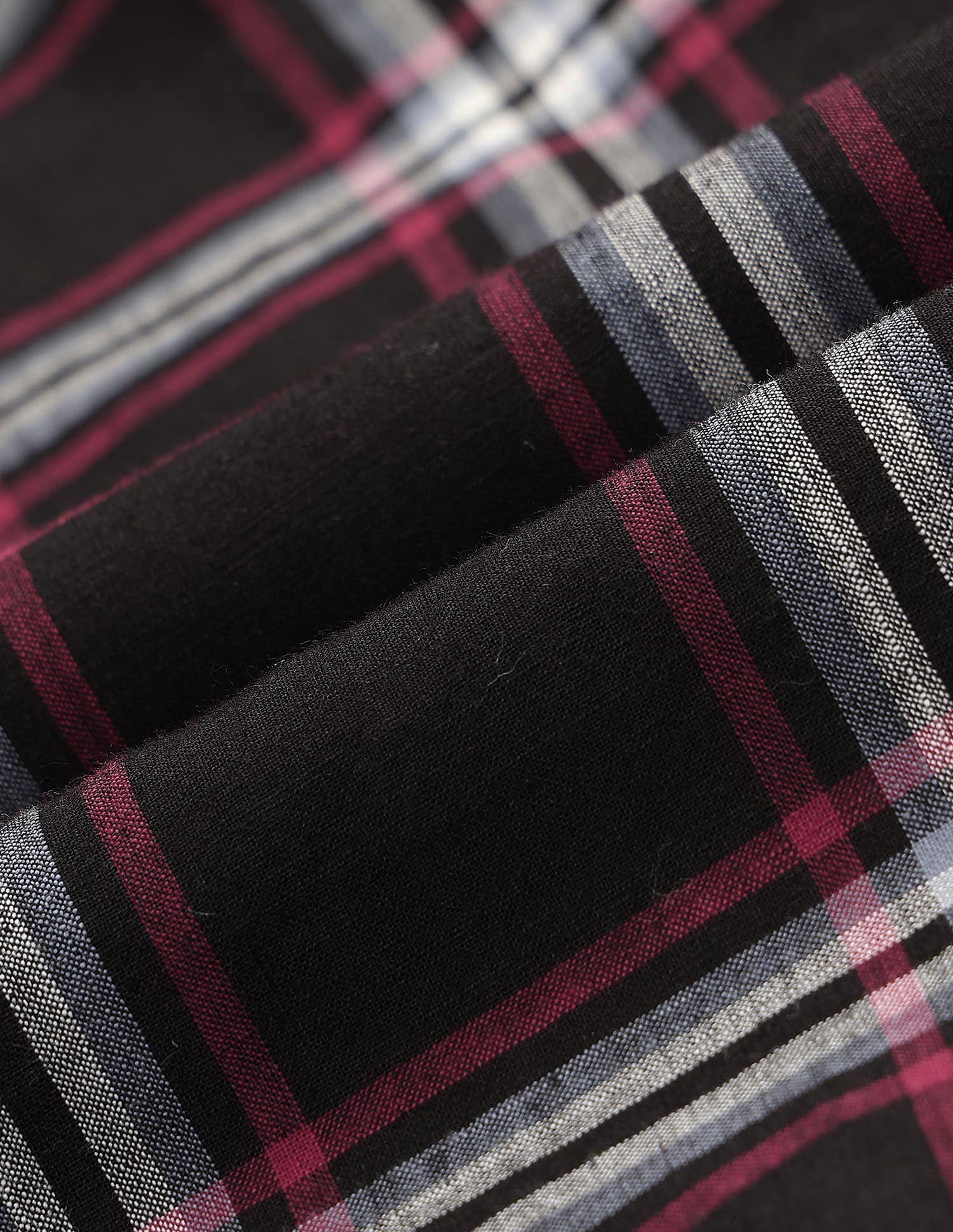 Grid Tattersall Checked Regular Fit Shirt Black - U.S. POLO ASSN. | Large