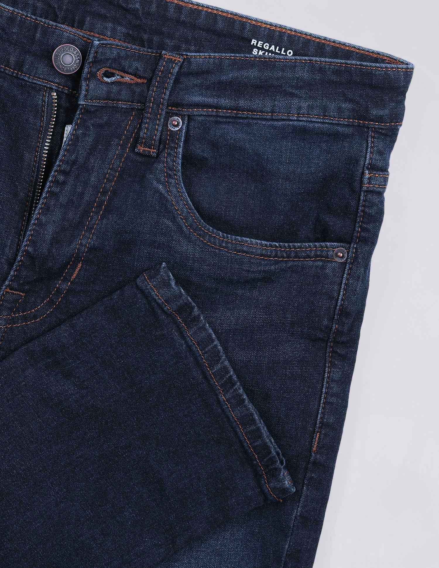 Regallo Skinny Fit Blue Jeans Blue - U.S. Polo Assn. India | Large