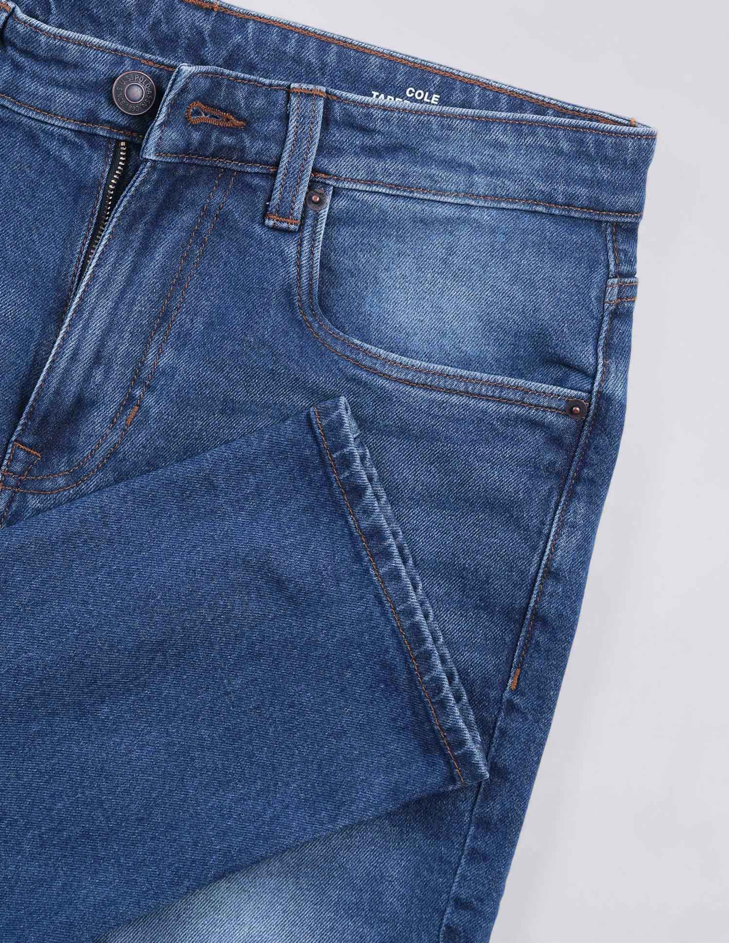 Cole Comfort Cropped Fit Blue Jeans Blue - U.S. Polo Assn. India | Large