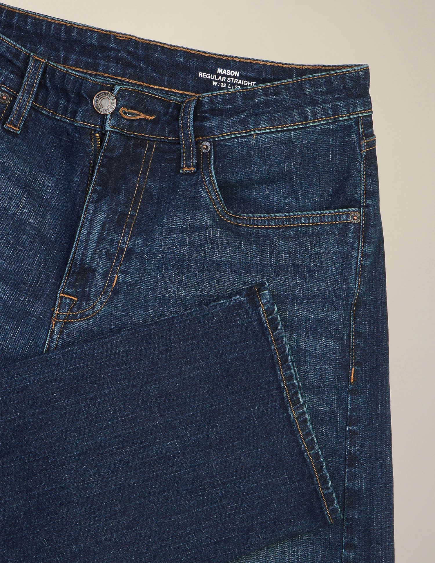 Mason Regular Straight Fit Blue Jeans Dark Indigo - U.S. Polo Assn. India | Large