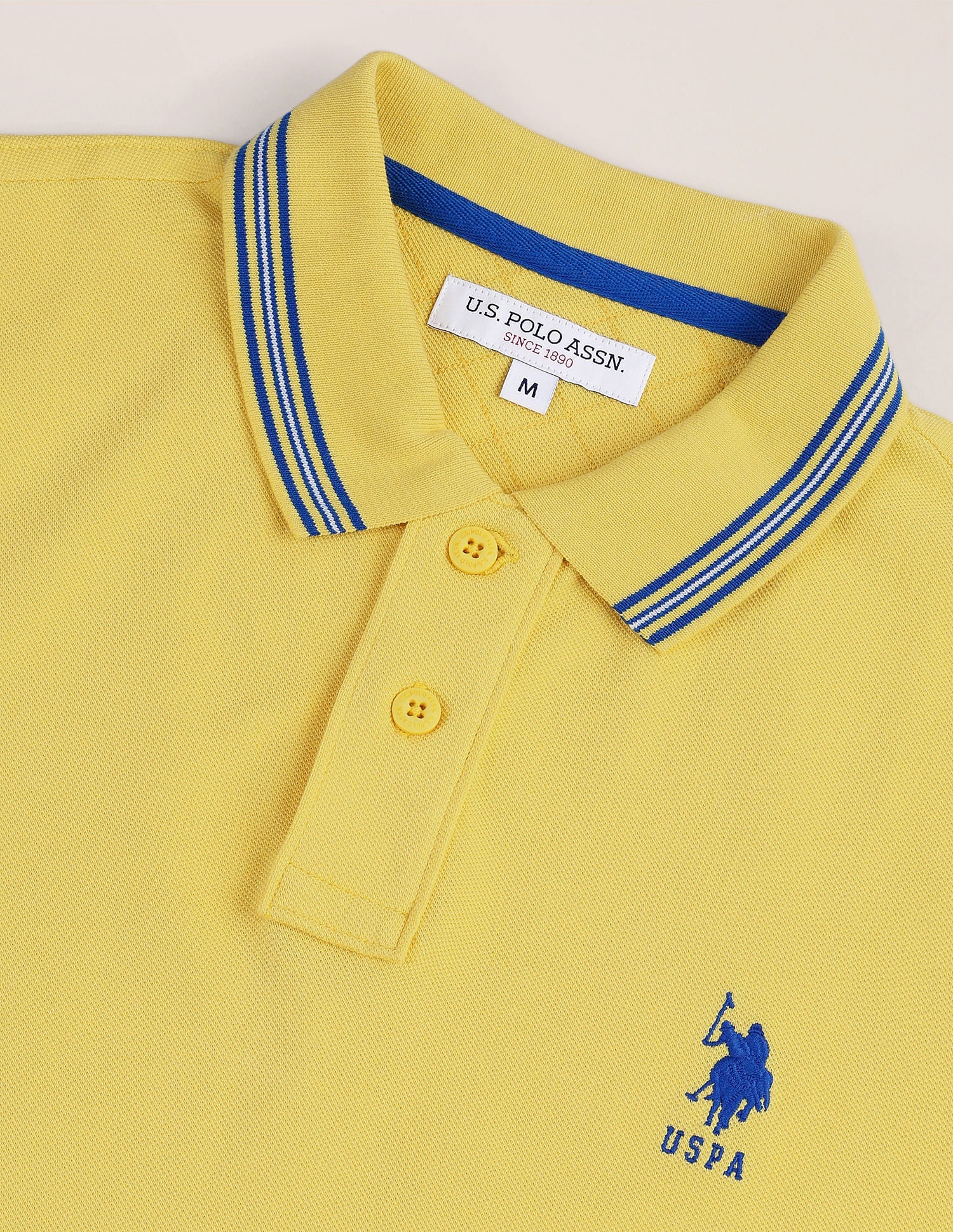 Slim Fit Short Sleeve Polo Shirt Yellow - U.S. POLO ASSN. | Large