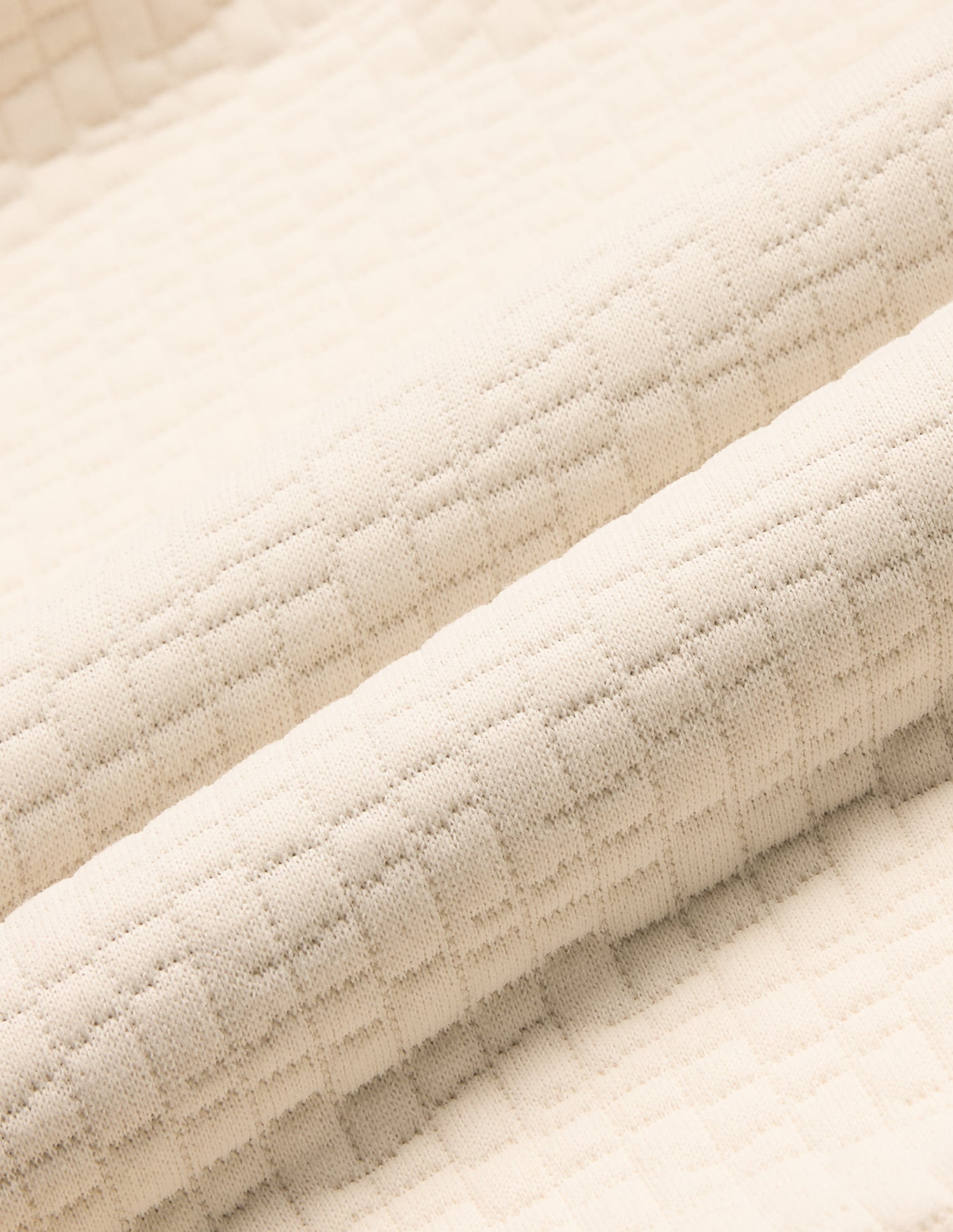 Solid Quilted Regular Fit Varsity Sweatshirt Ivory - U.S. Polo Assn. India | Large