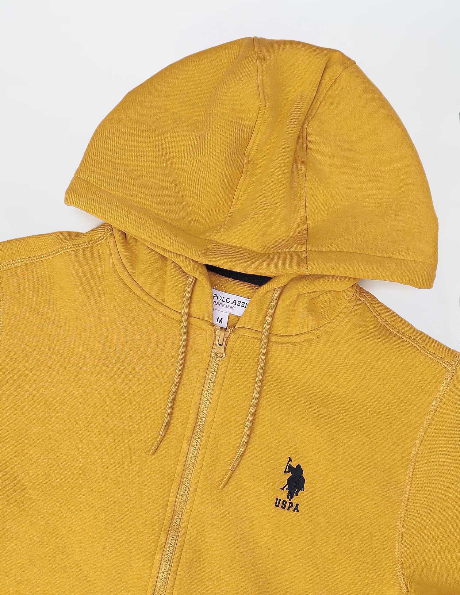 Solid Hooded Sweatshirt Mustard - U.S. POLO ASSN. | Large