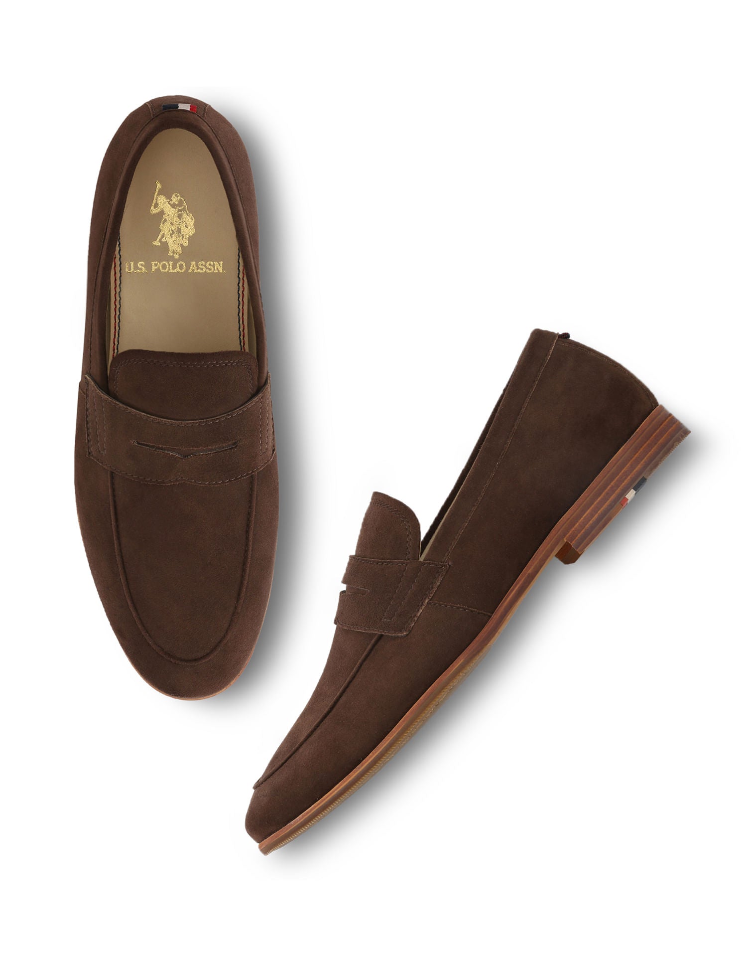 Men Capo Leather Loafers Dark Brown - U.S. POLO ASSN. | Large