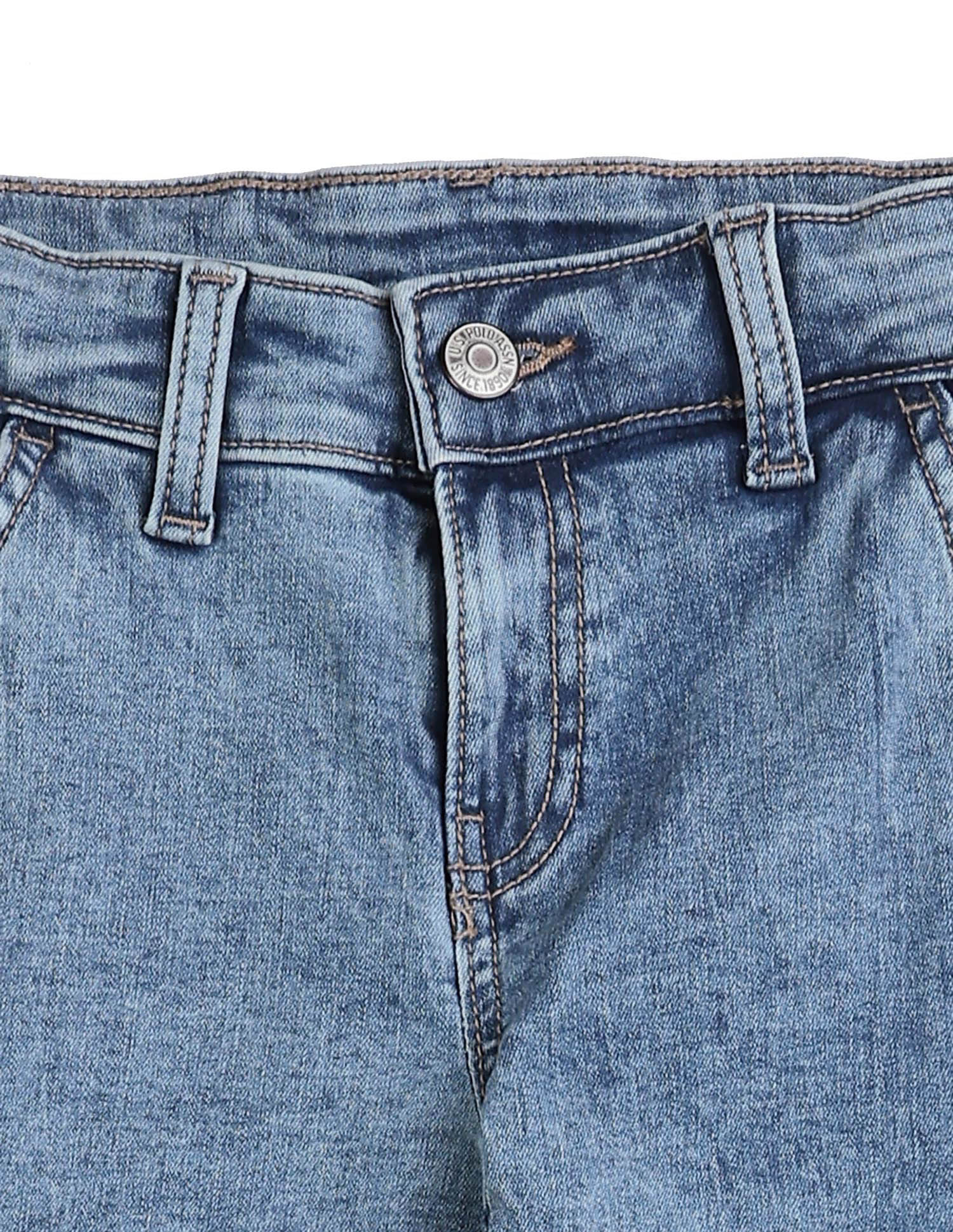 Boys Relaxed Fit Cargo Jeans Blue - U.S. POLO ASSN. | Large