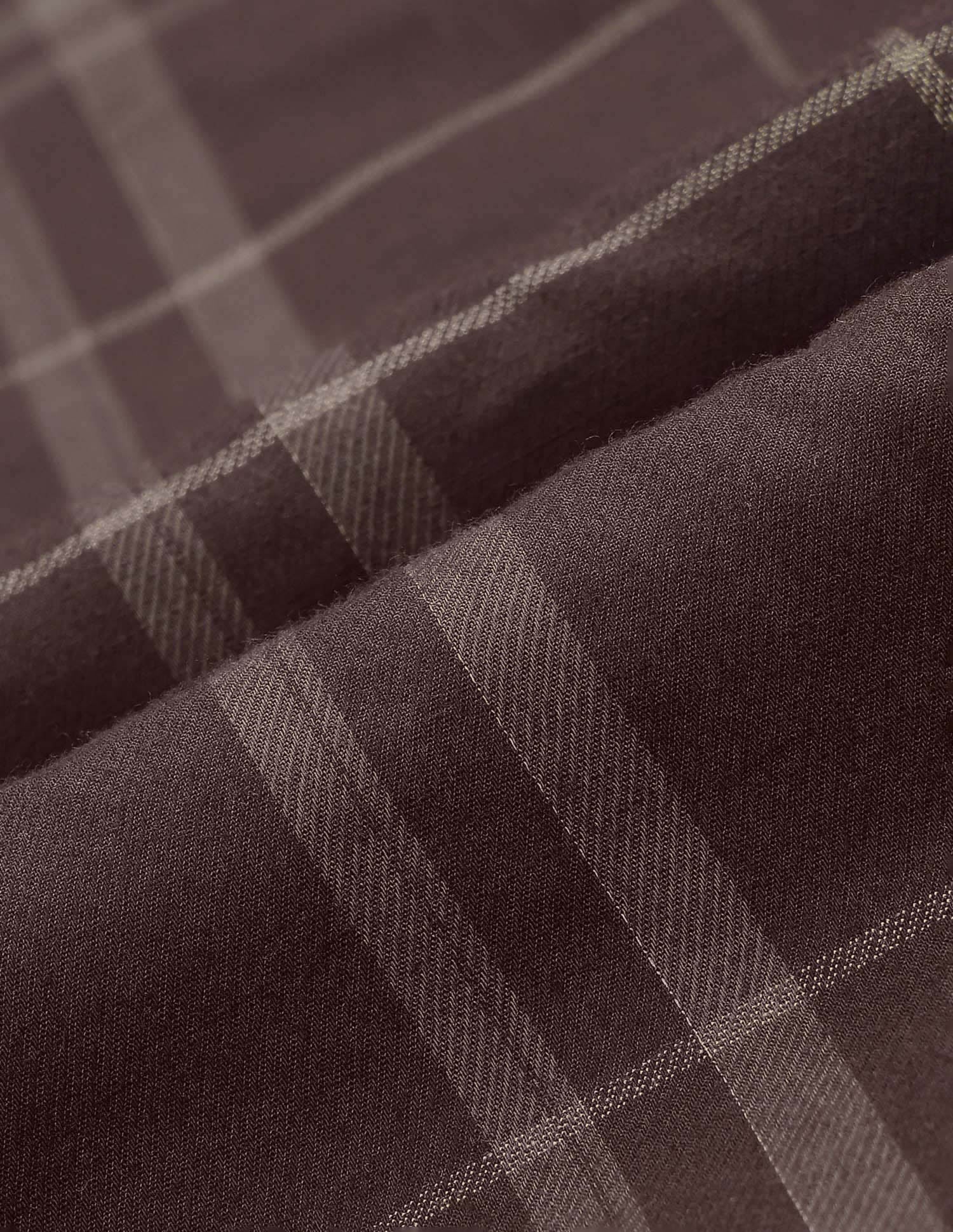 Grid Tattersall Checked Pure Cotton Shirt Wine - U.S. POLO ASSN. | Large