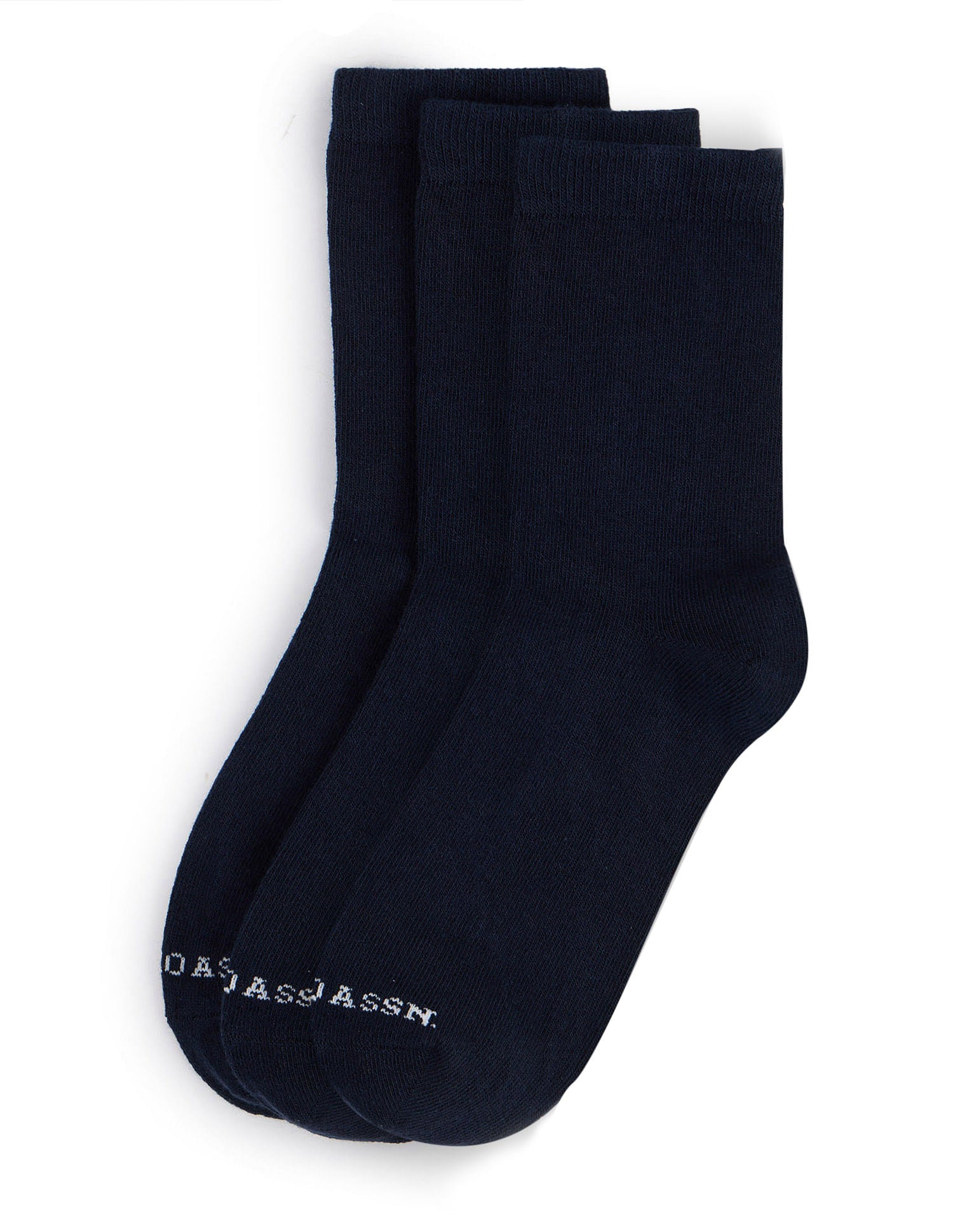 Boys Mid-Calf Length KS001 Socks - Pack Of 3 Blue - U.S. POLO ASSN. | Large