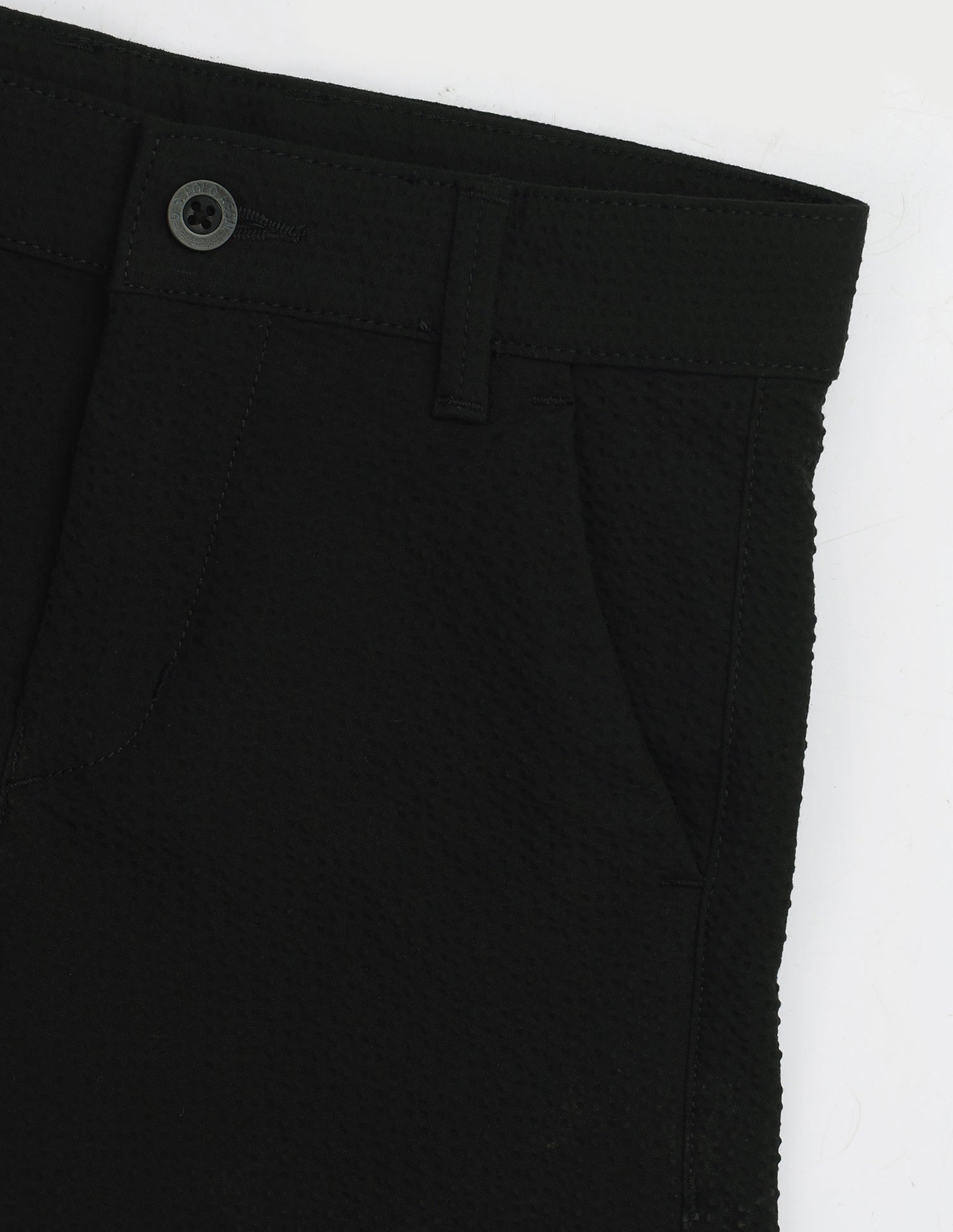 Slim Fit Mid Rise Shorts Black - U.S. Polo Assn. India | Large