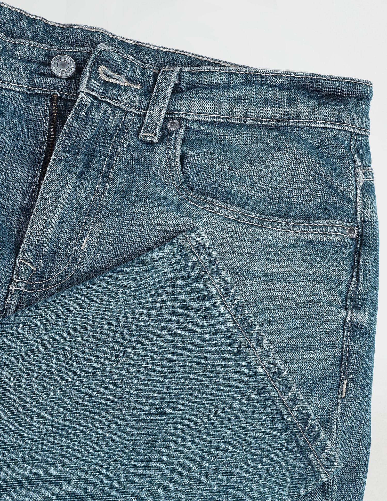 Harold Slim Straight Fit Blue Jeans Blue - U.S. Polo Assn. India | Large